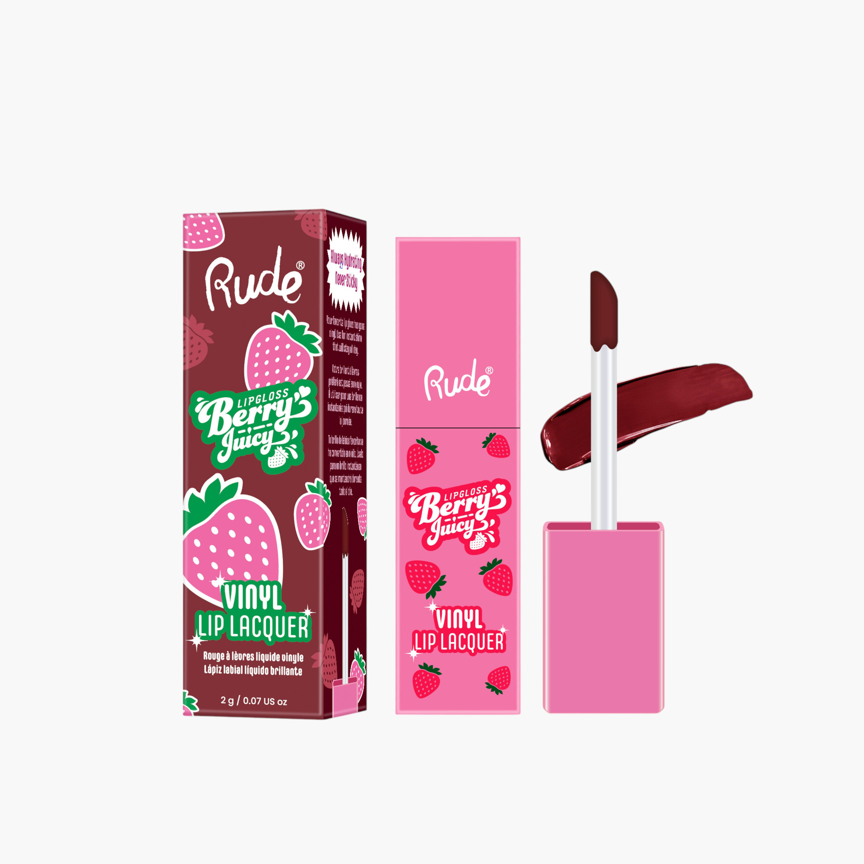 Rude Berry Juicy Vinyl Lip Lacquer - 2 gms-beautyandpersonalcare-makeup-lips-lipglossesandbalms-image-1