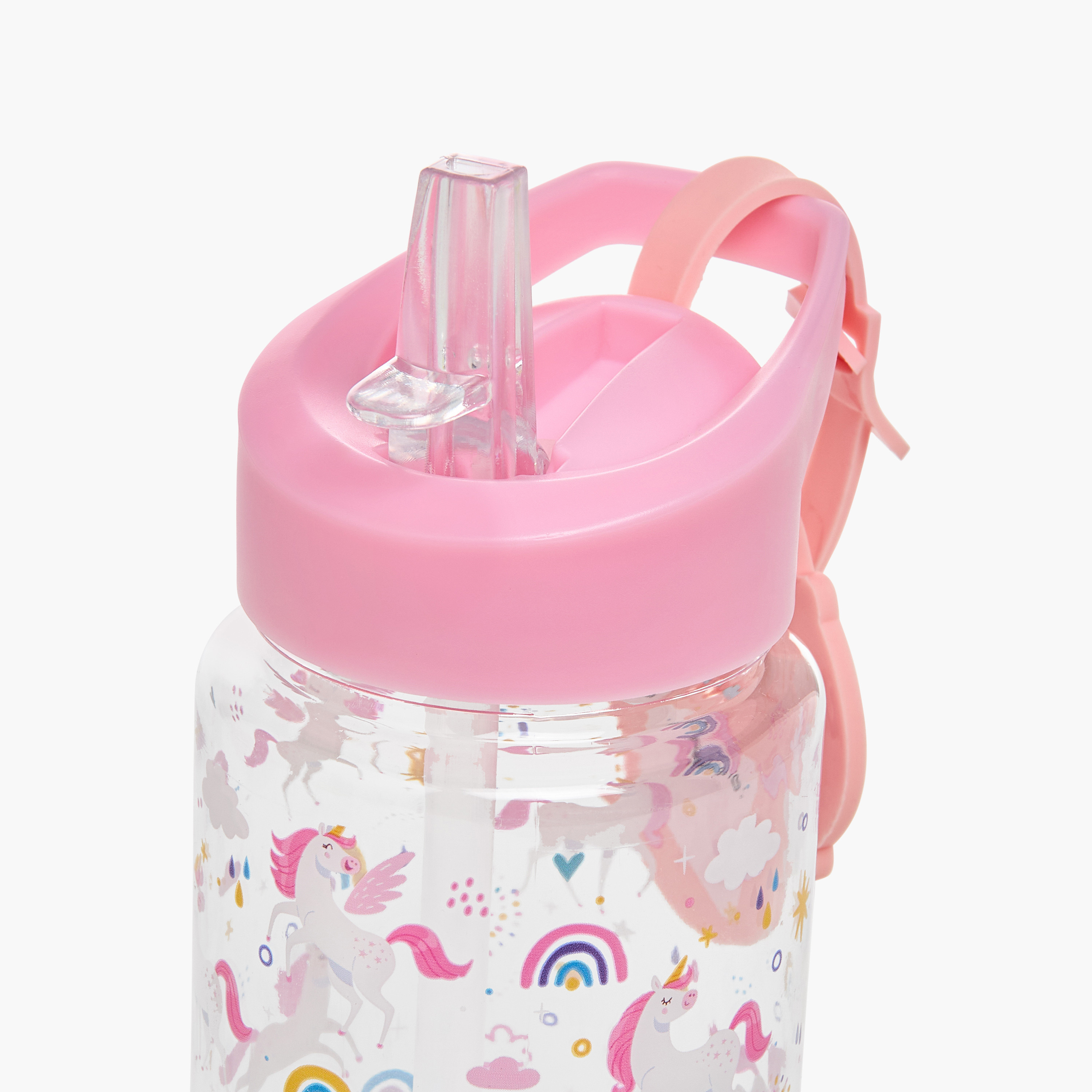 Manna Unicorn Plastic Water Bottle with Sipper and Name Tag Hanger – 440 ml-school-waterbottles-image-4