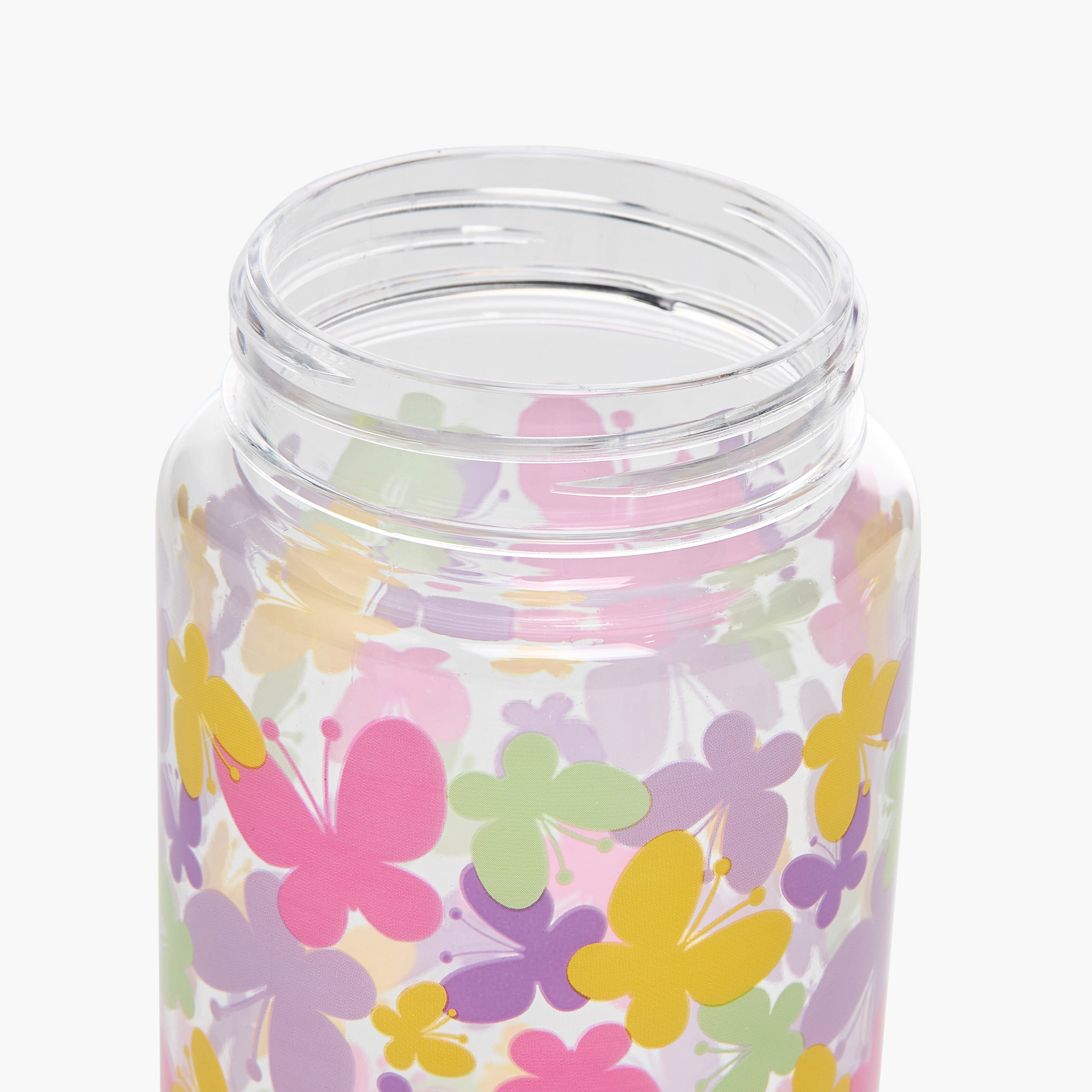 Manna Butterfly Plastic Water Bottle with Sipper and Name Tag Hanger – 440 ml-school-waterbottles-image-7