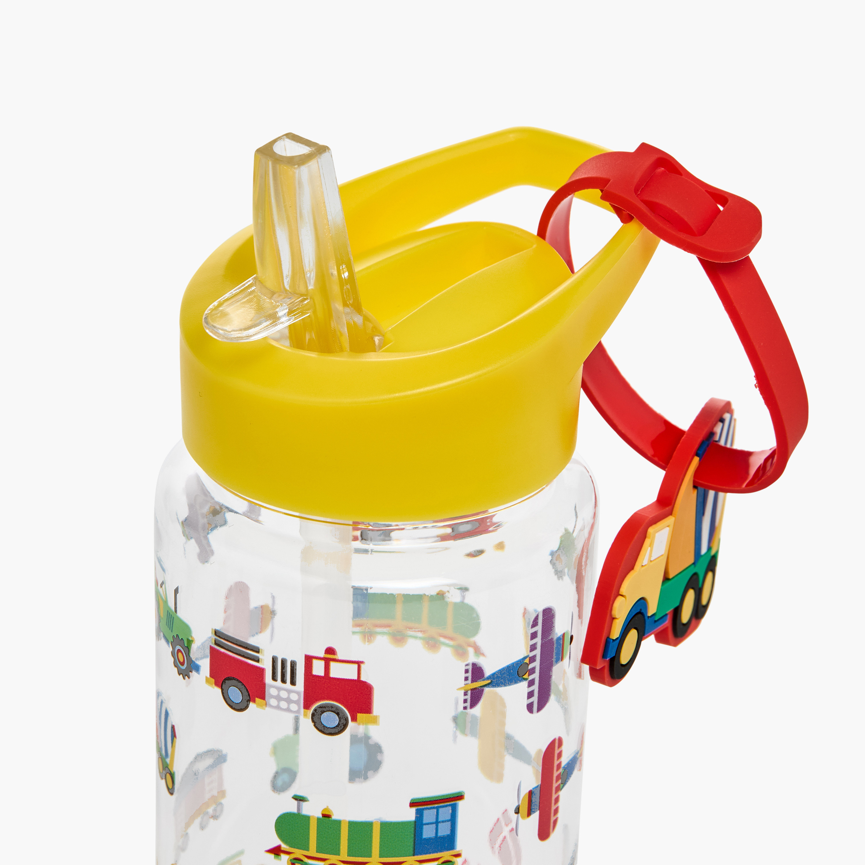 Manna Truck Plastic Water Bottle with Sipper and Name Tag Hanger – 440 ml-school-waterbottles-image-5