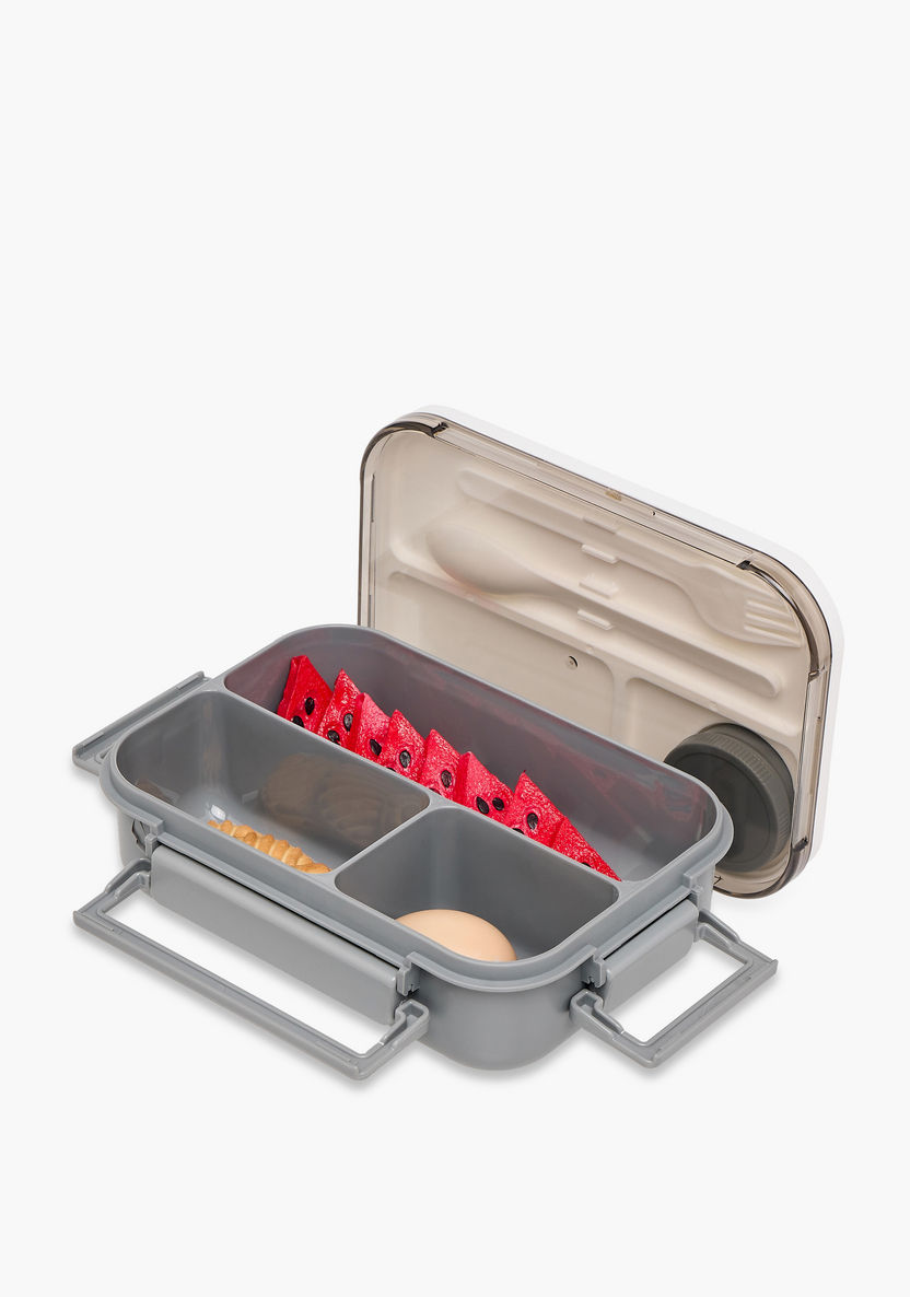 Shop Solid Sectioned Lunch Box with Cutlery Online | Centrepoint UAE