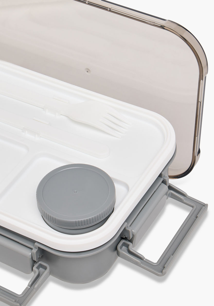 Shop Solid Sectioned Lunch Box with Cutlery Online | Centrepoint UAE