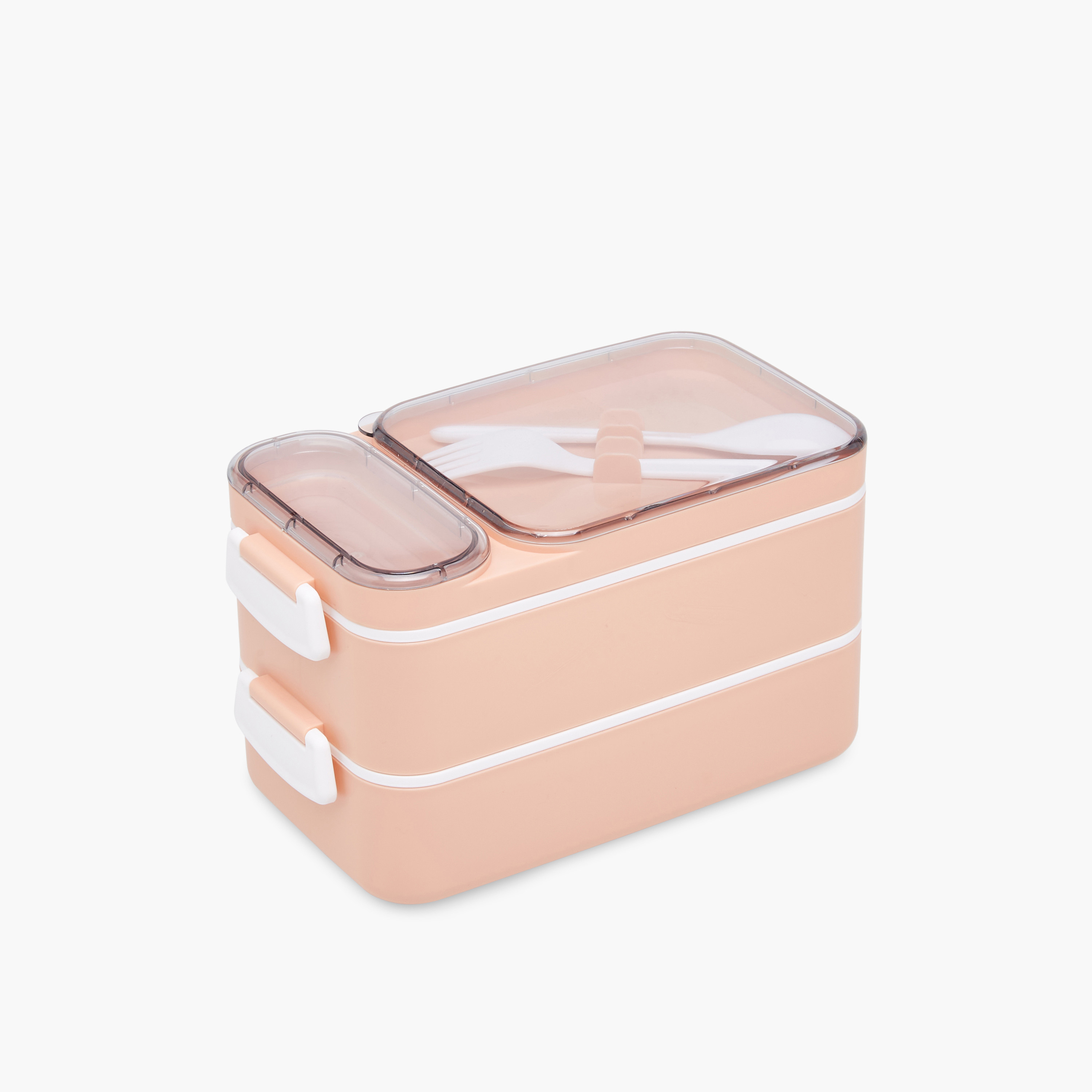 Solid 3-Compartment Lunch Box with Spoon and Fork - 1.6 L-school-lunchessentials-lunchboxes-image-2