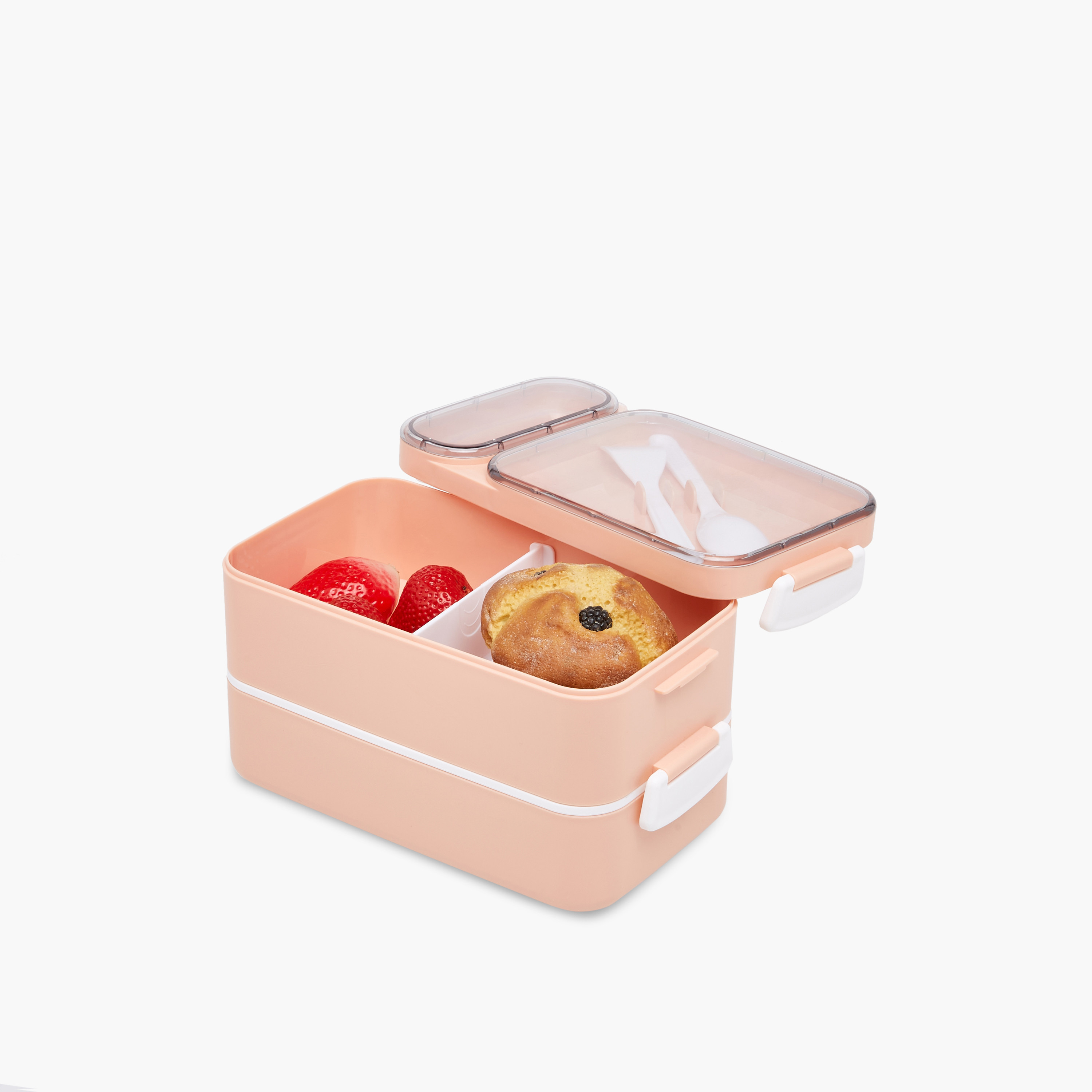 Solid 3-Compartment Lunch Box with Spoon and Fork - 1.6 L-school-lunchessentials-lunchboxes-image-6
