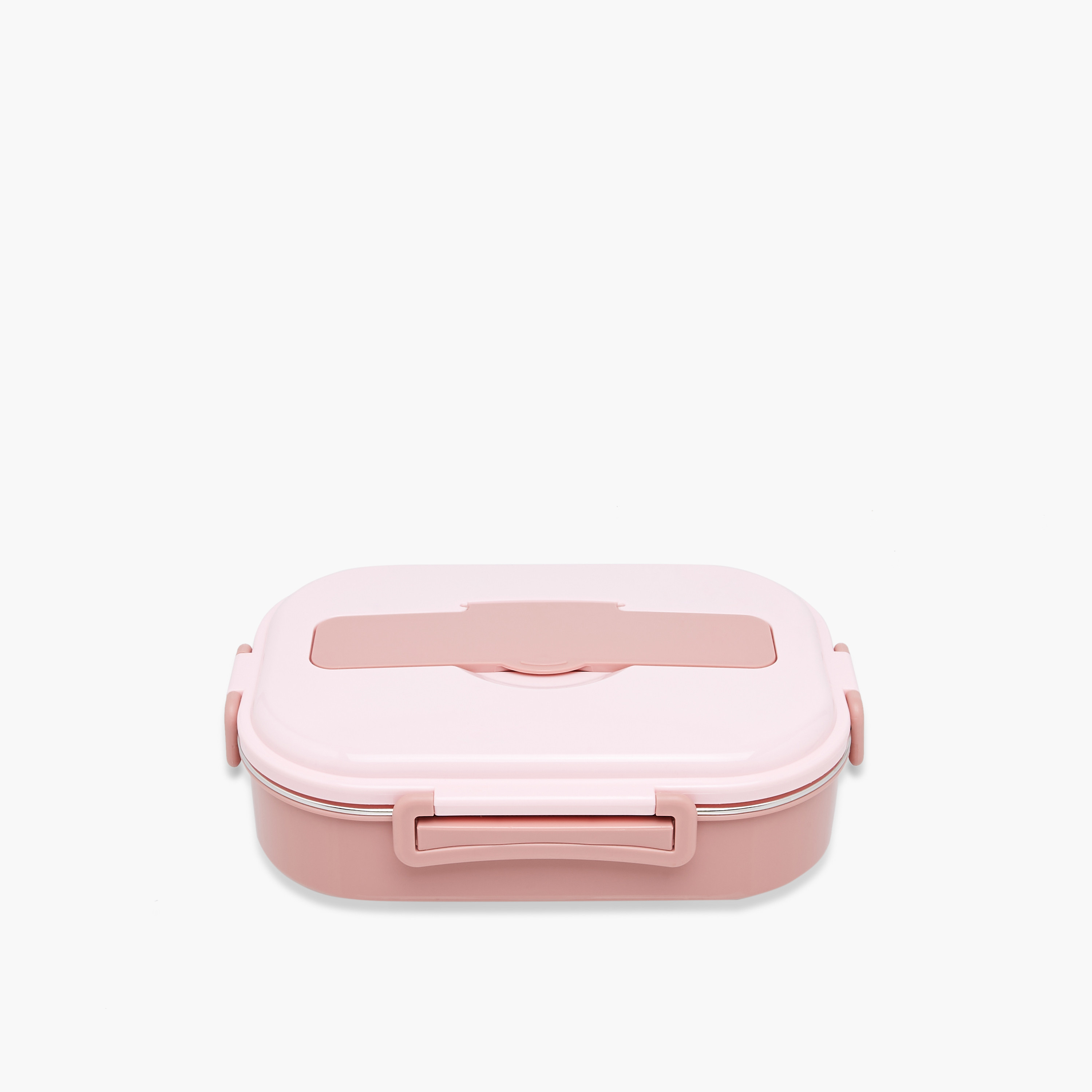 صندوق غداء ستانلس ستيل 4 أقسام سادة مع أدوات مائدة - 1100 مل-school-lunchessentials-lunchboxes-image-2