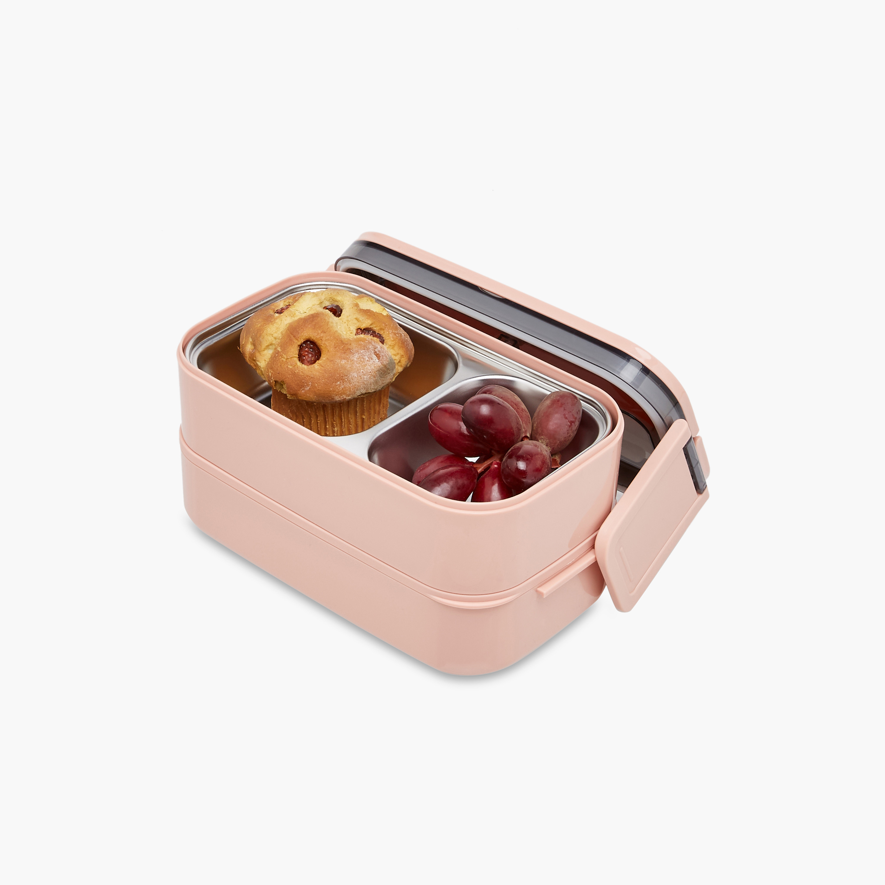 Solid 2-Layer Stainless Steel Lunch Box with Cutlery - 1400 ml-school-lunchessentials-lunchboxes-image-6