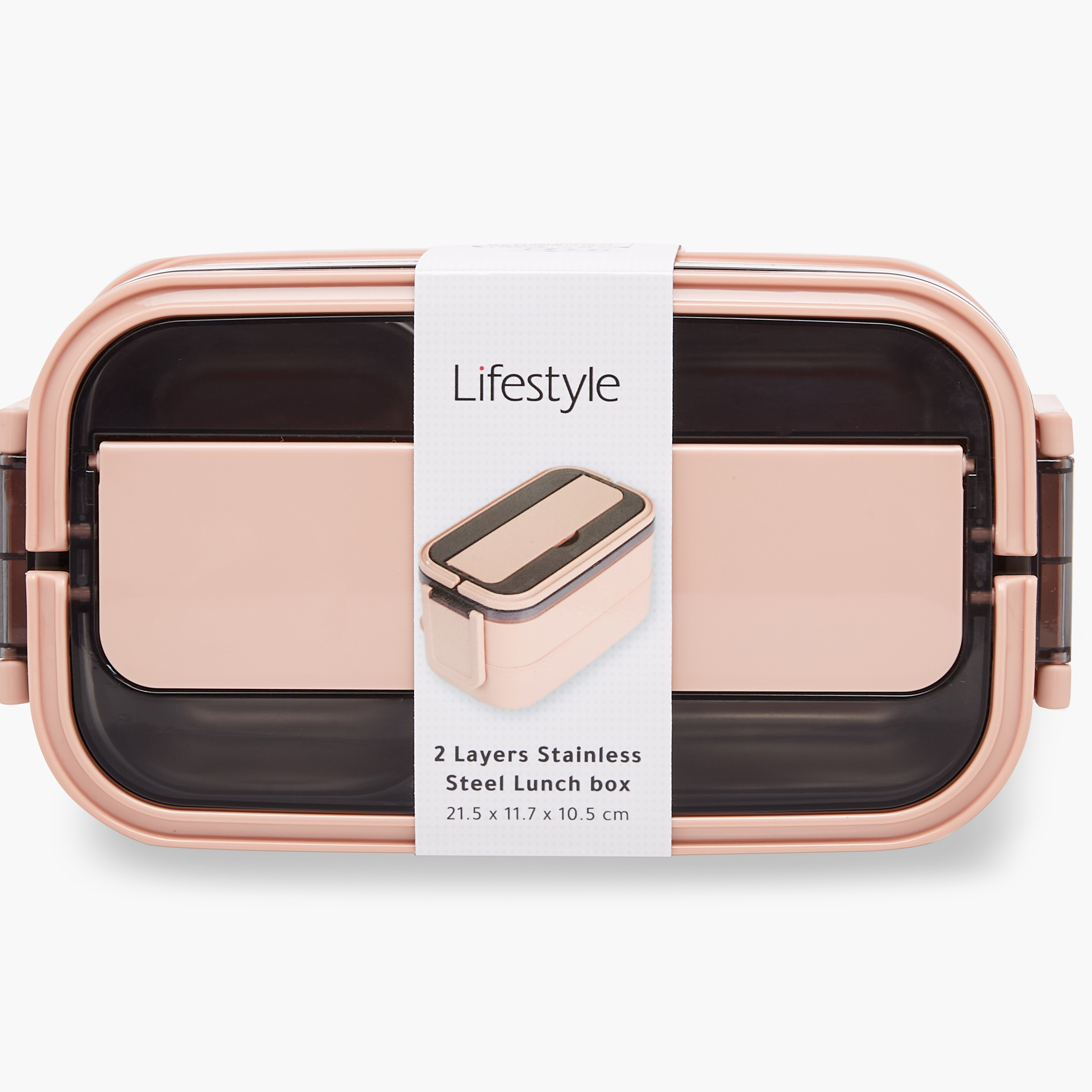 Solid 2-Layer Stainless Steel Lunch Box with Cutlery - 1400 ml-school-lunchessentials-lunchboxes-image-7