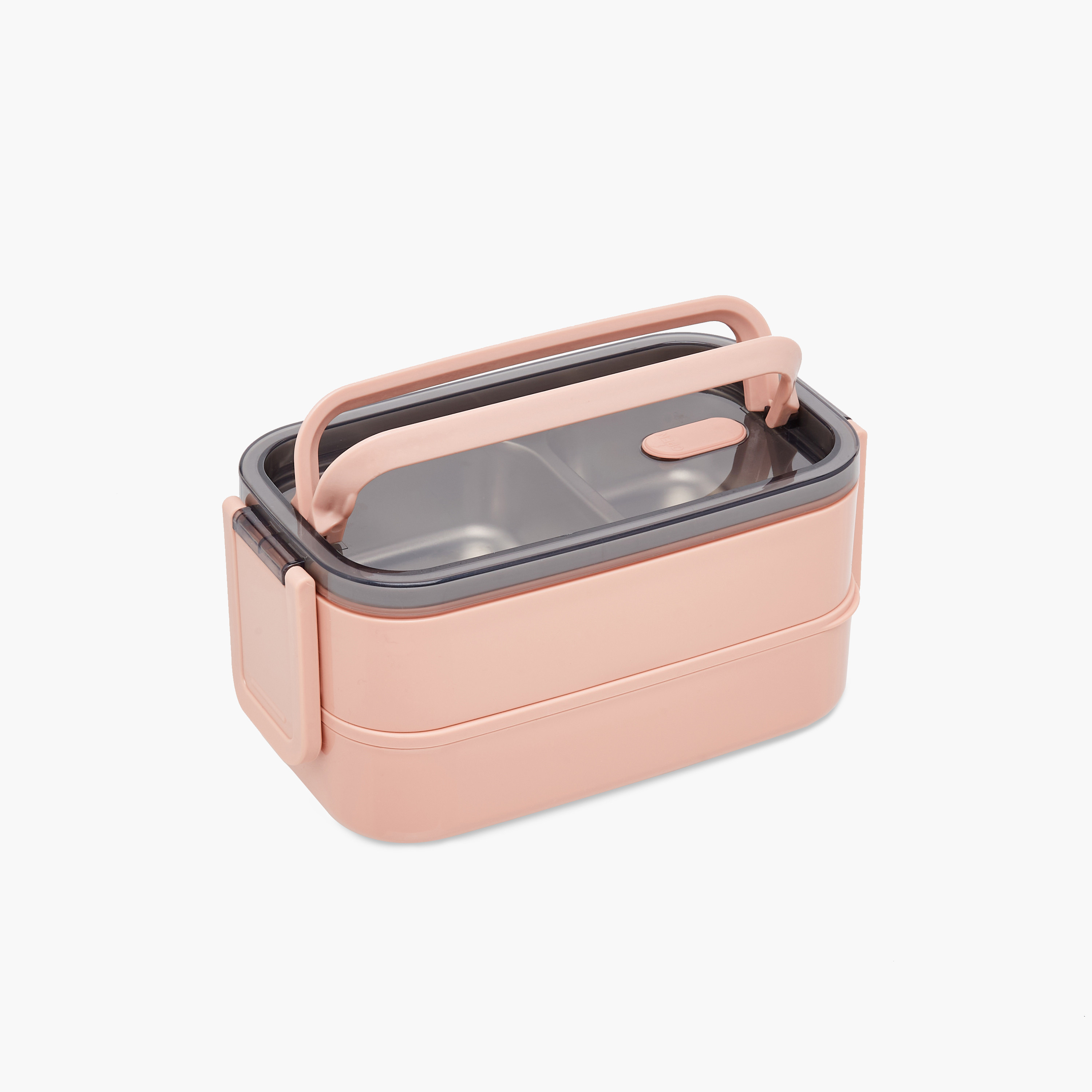 Solid 2-Layer Stainless Steel Lunch Box with Cutlery - 1400 ml-school-lunchessentials-lunchboxes-image-2