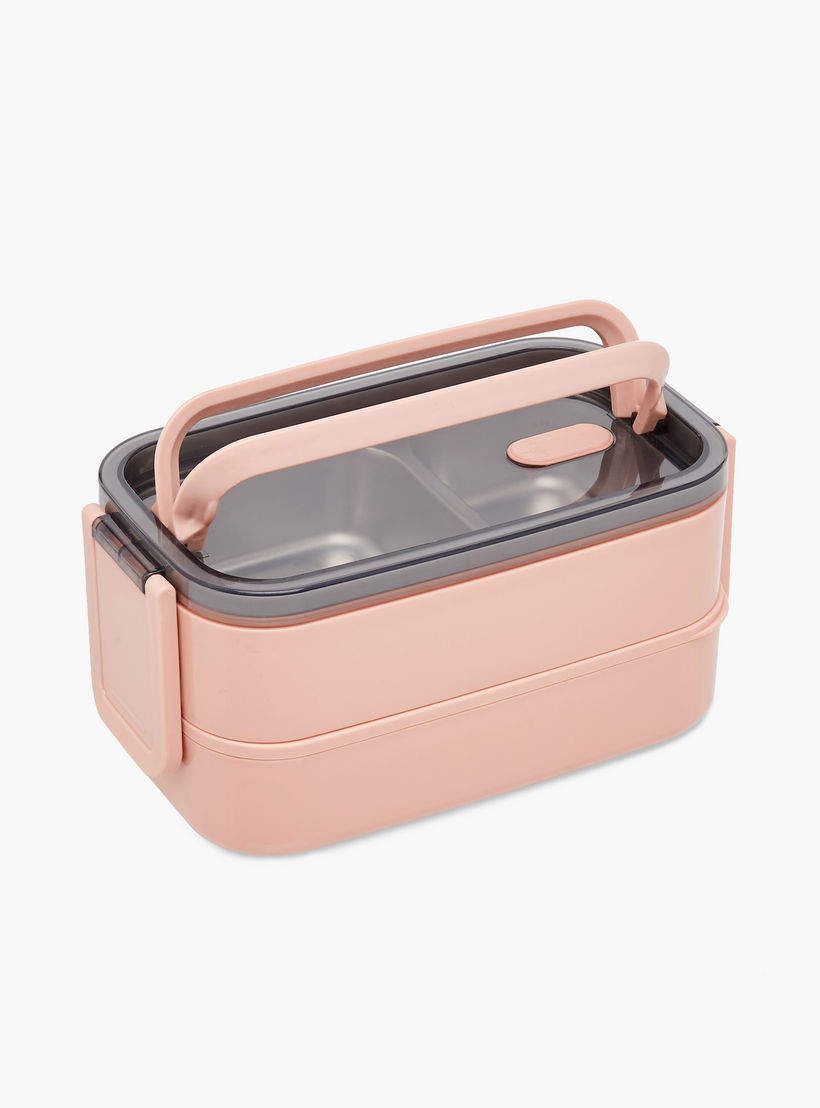 Point Reyes Lunch Box Buy Solid 2-Layer Stainless Steel Lunch Box with Cutlery - 1400 ml ...