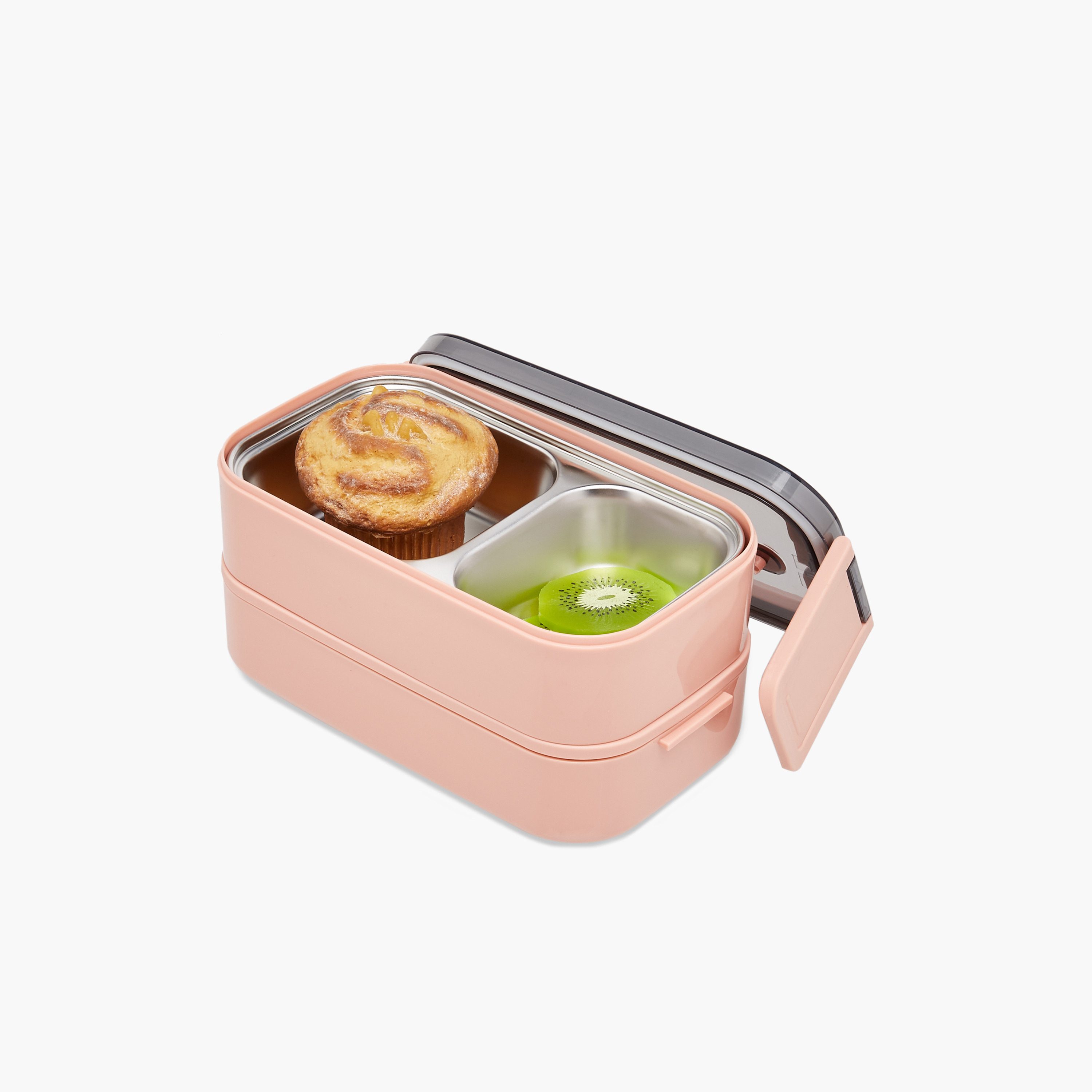 Solid 2-Layer Stainless Steel Lunch Box with Cutlery - 1400 ml-school-lunchessentials-lunchboxes-image-6
