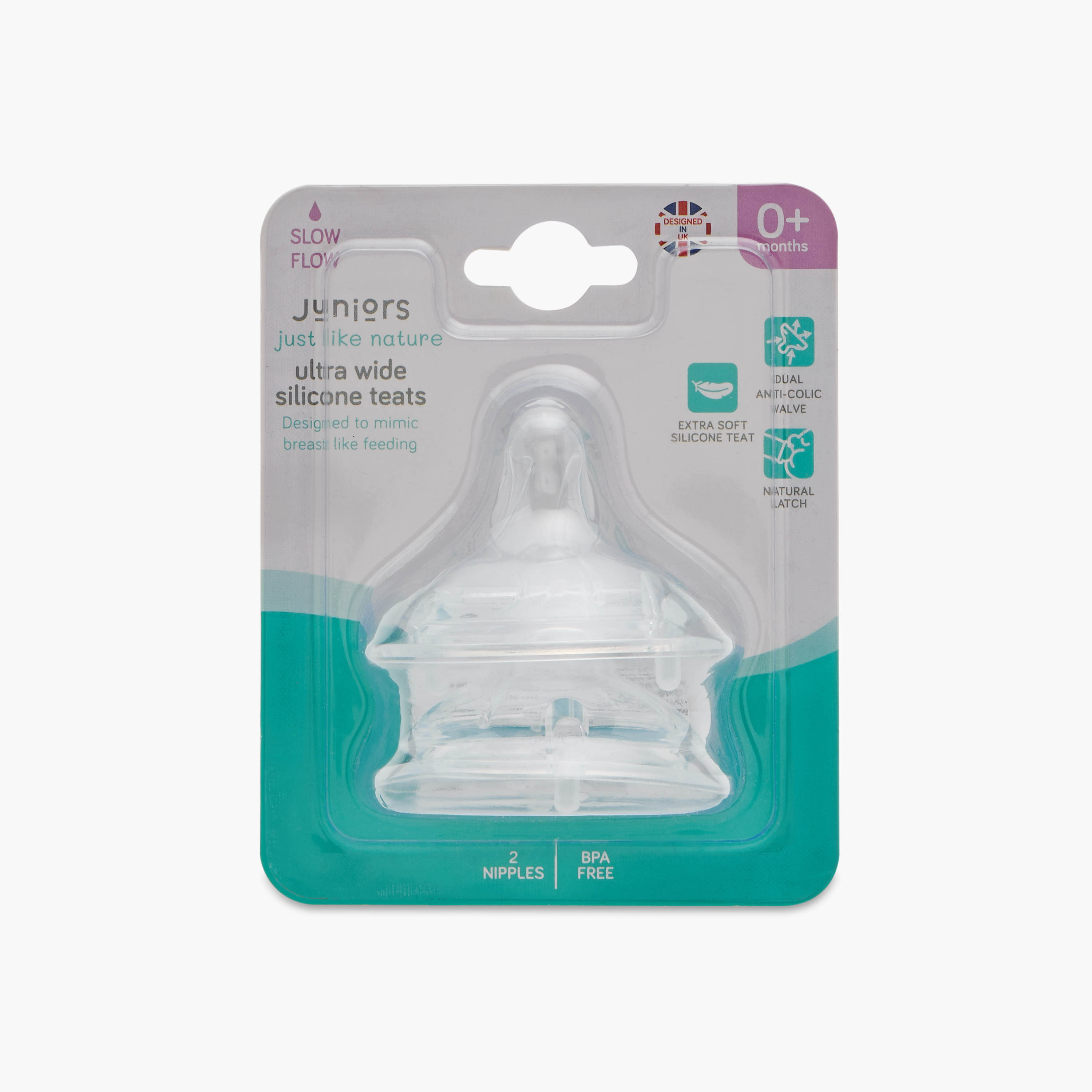 Juniors Slow Flow Silicone Teat - Set of 2-baby-feeding-feedingbottles-bottlesandteats-image-6