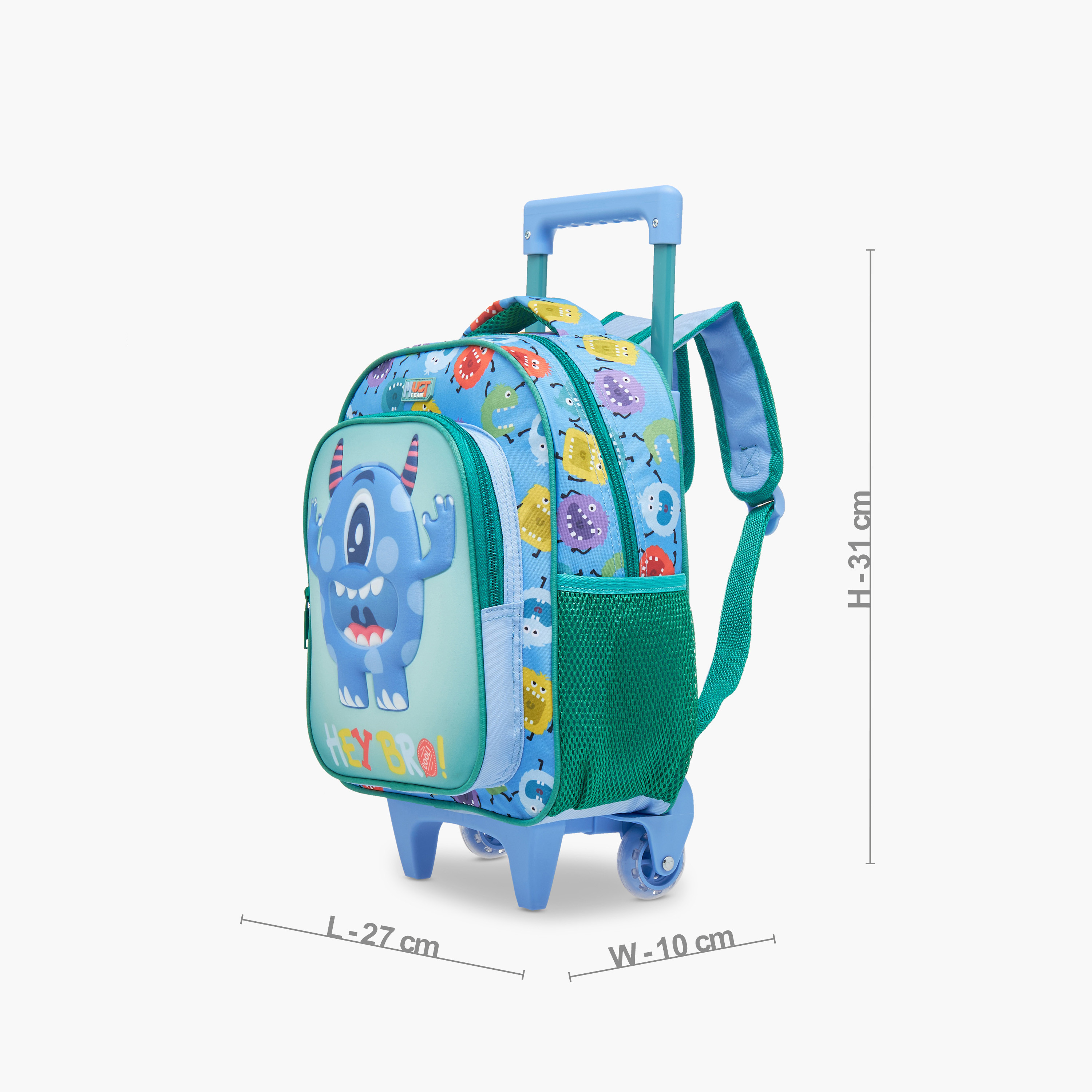 MUST Printed 3-Piece School Trolley Bag Set for Boys 2-5 Years with Lunch Bag and Pencil Pouch -school-bagsandbackpacks-trolleybags-image-3