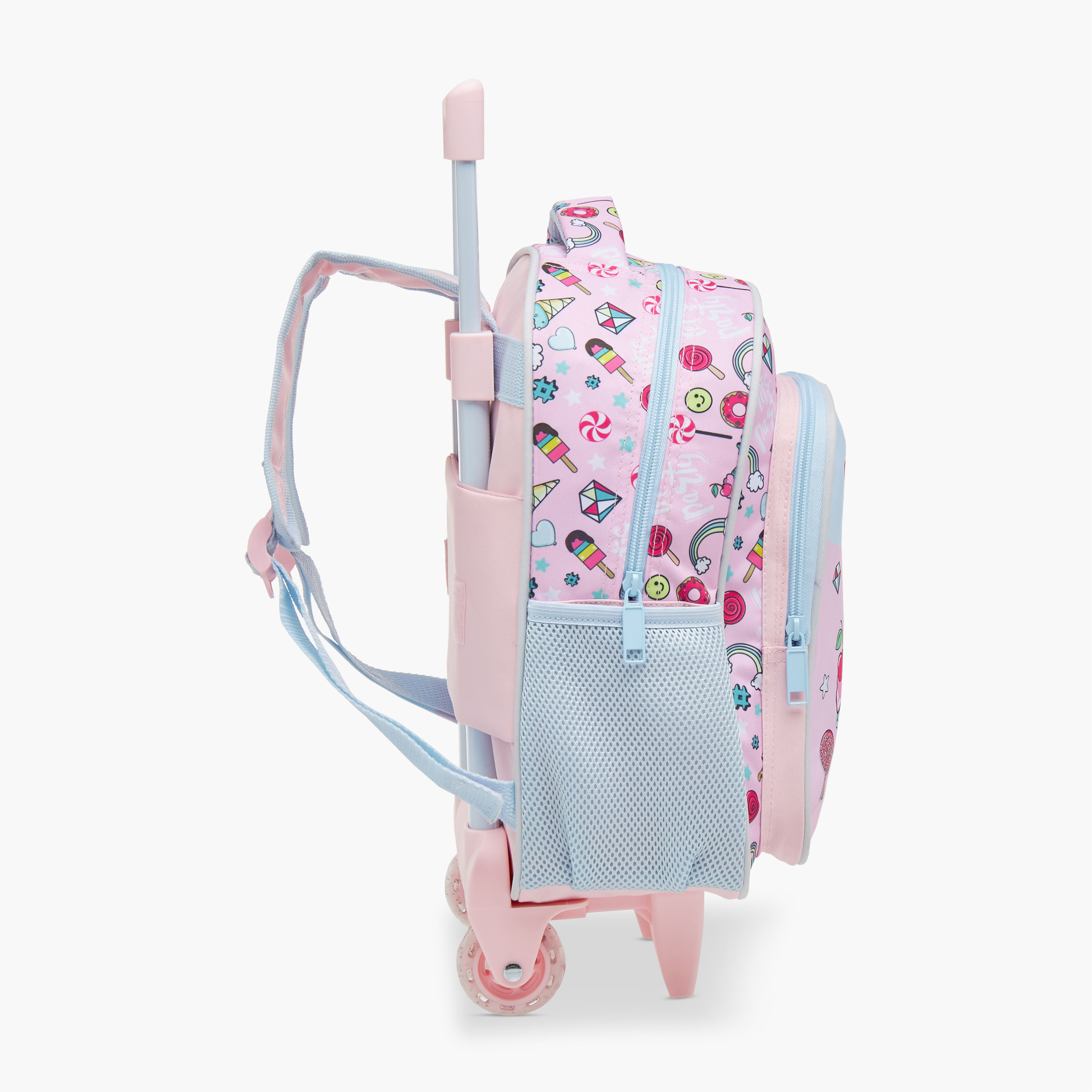 MUST Printed 3-Piece School Trolley Bag Set for Girls 2-5 Years with Lunch Bag and Pencil Pouch -school-bagsandbackpacks-trolleybags-image-4