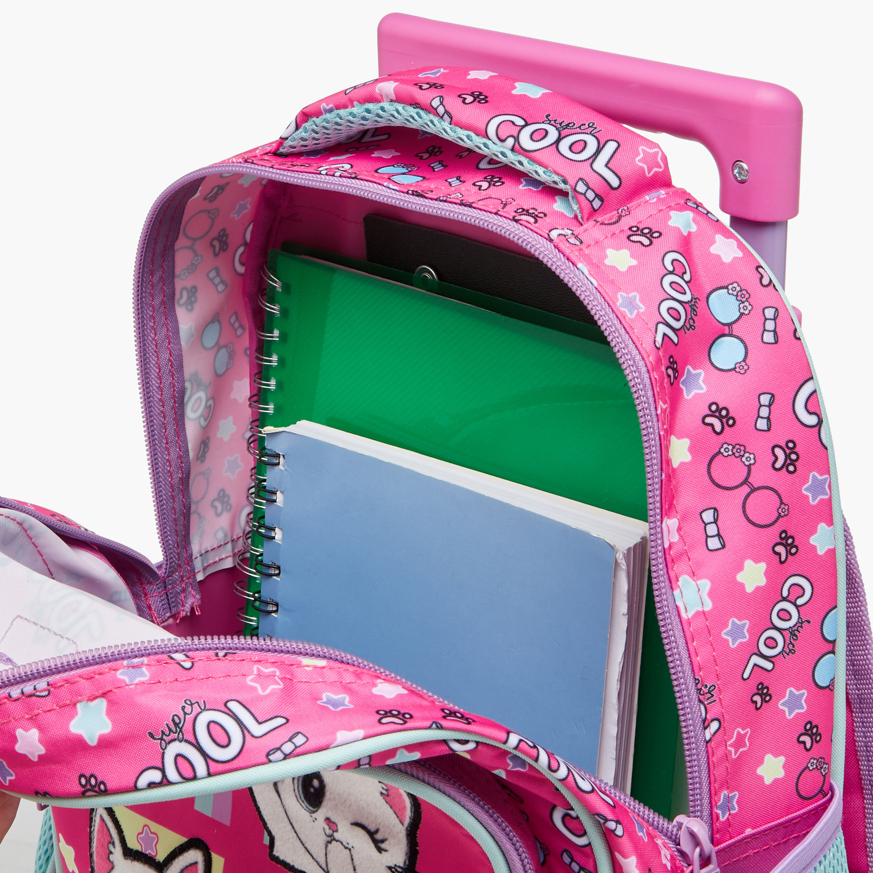 MUST Cats 3-Piece School Trolley Bag Set for Girls 2-5 Years with Lunch Bag and Pencil Pouch -promo_LS20_OMN-image-14