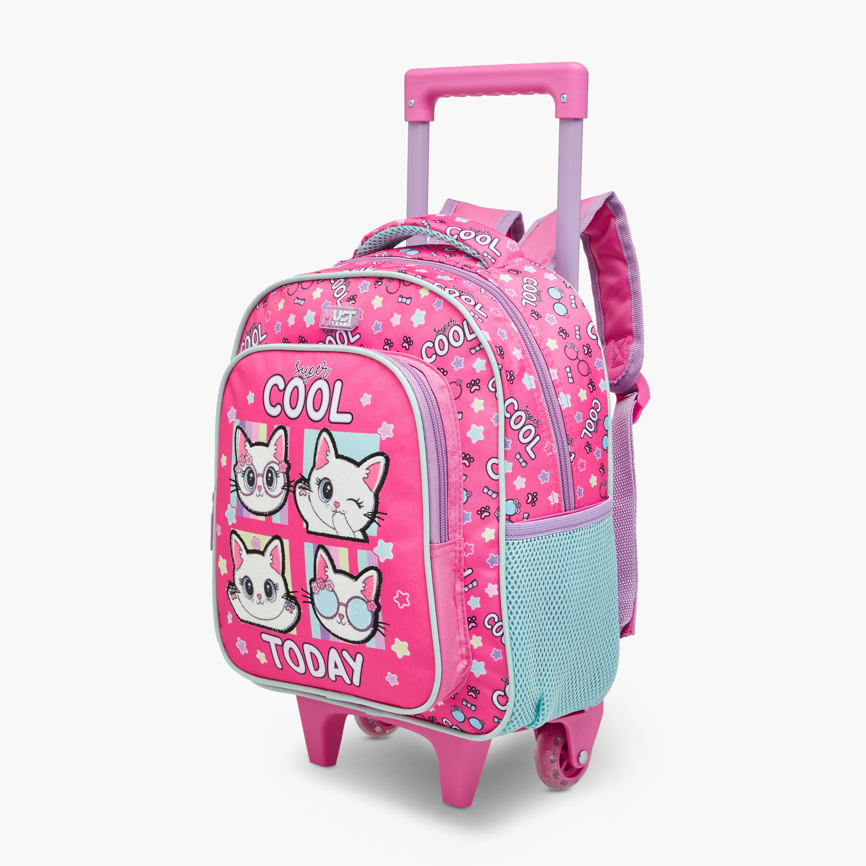 MUST Cats 3-Piece School Trolley Bag Set for Girls 2-5 Years with Lunch Bag and Pencil Pouch -promo_LS20_OMN-image-3