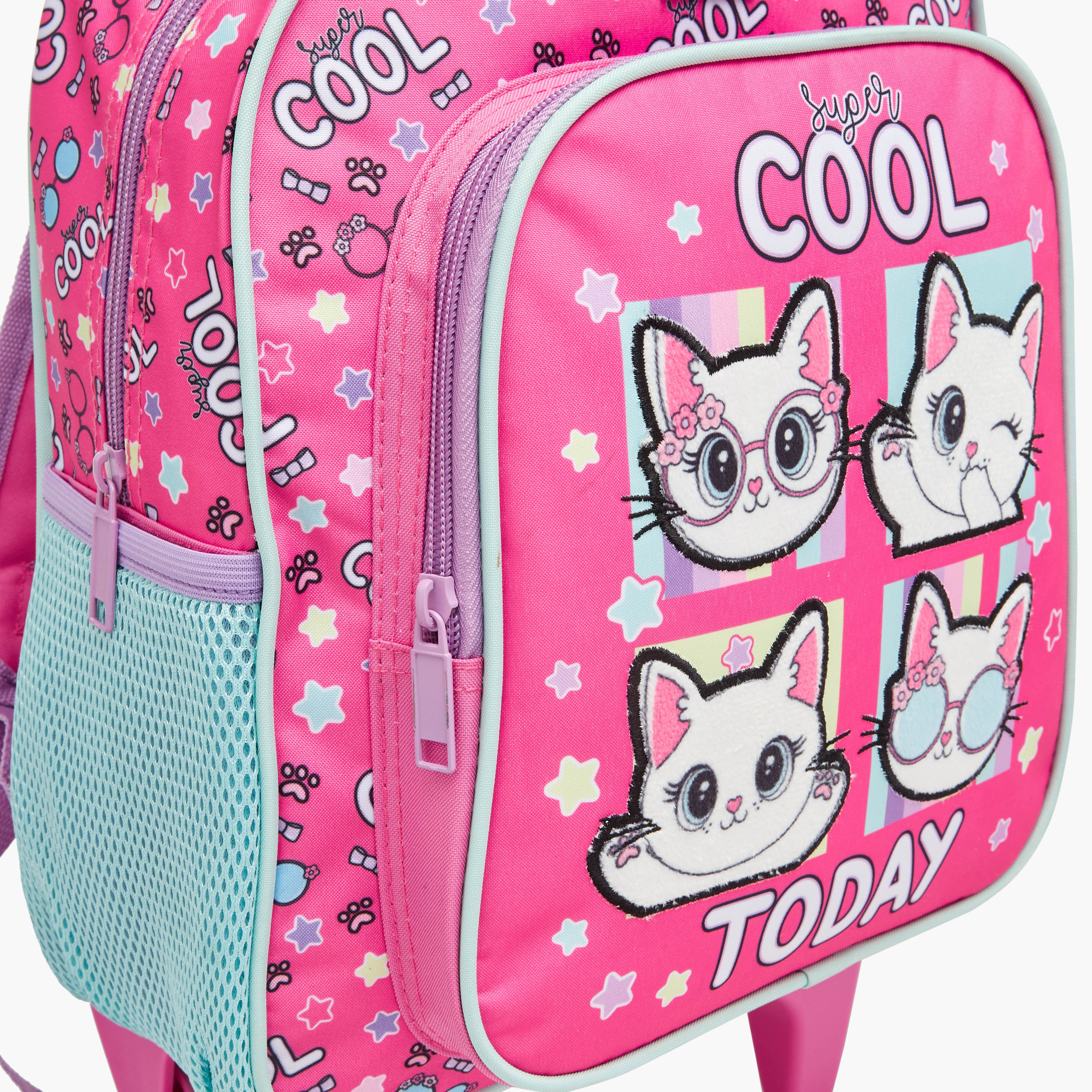 MUST Cats 3-Piece School Trolley Bag Set for Girls 2-5 Years with Lunch Bag and Pencil Pouch -promo_LS20_OMN-image-7