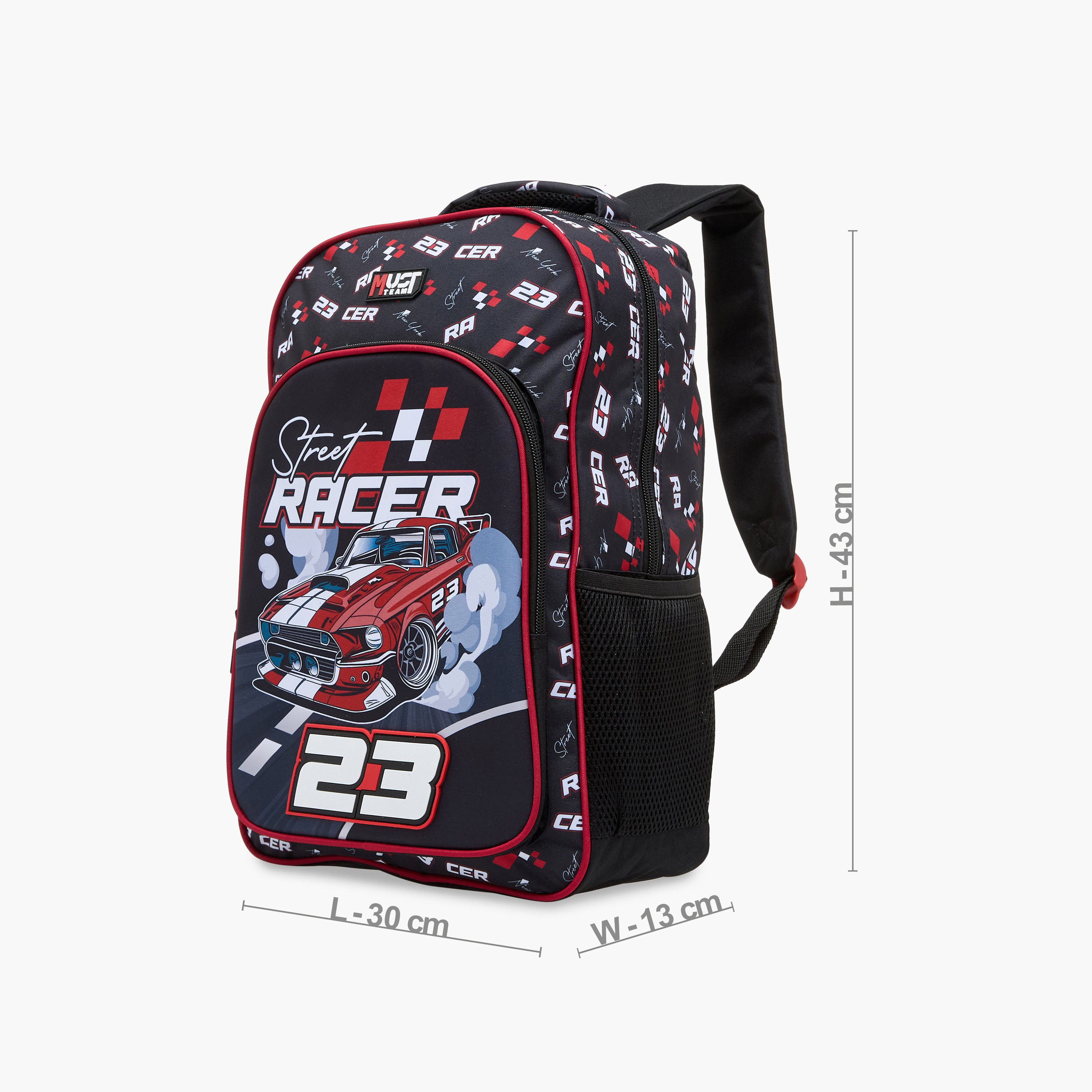 MUST 5-Piece Racer Print Backpack Set - 43x30x13 cms-school-bagsandbackpacks-sets-image-5