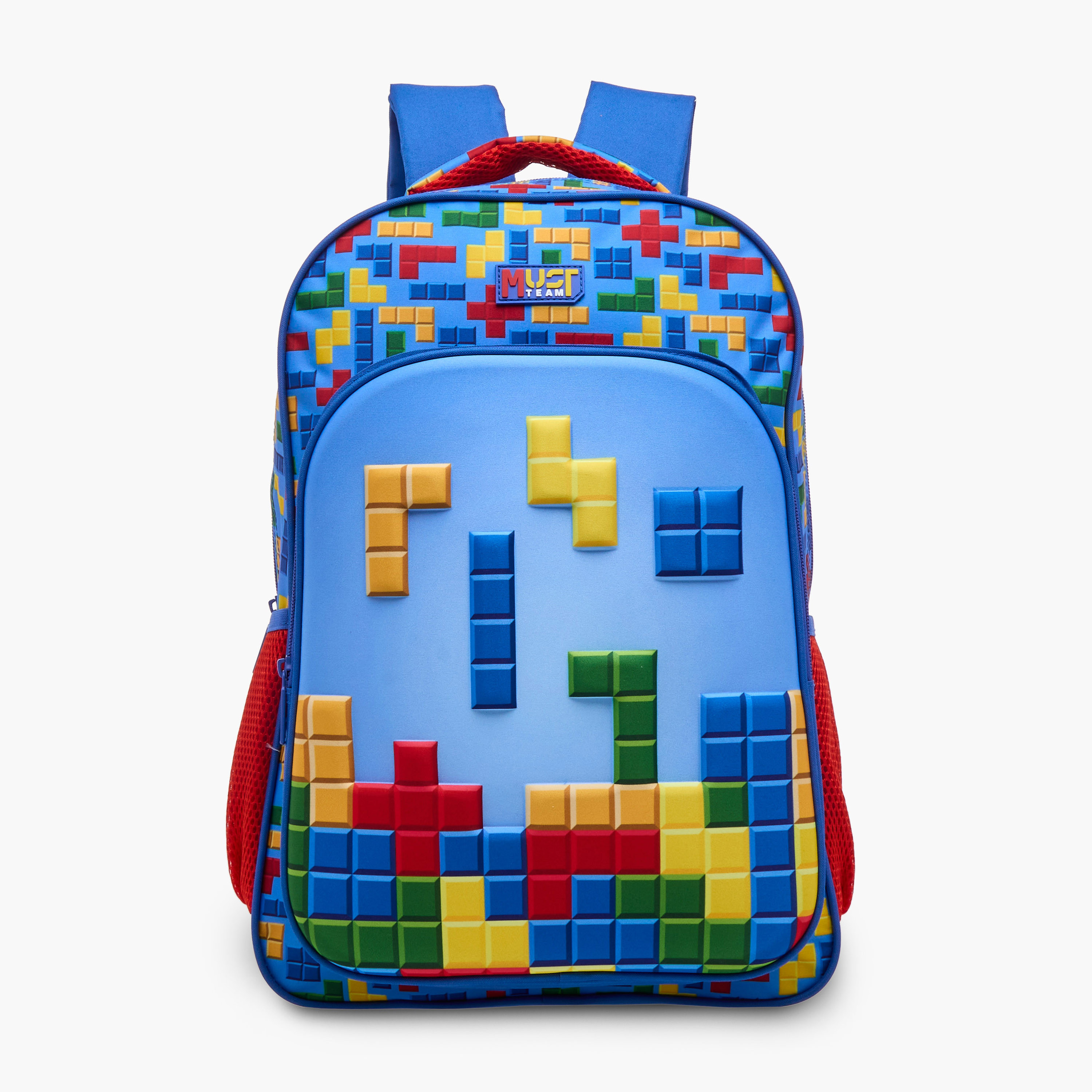 MUST 5-Piece Tetris Print 16-inch Backpack Set - 43x30x13 cms-school-bagsandbackpacks-sets-image-4