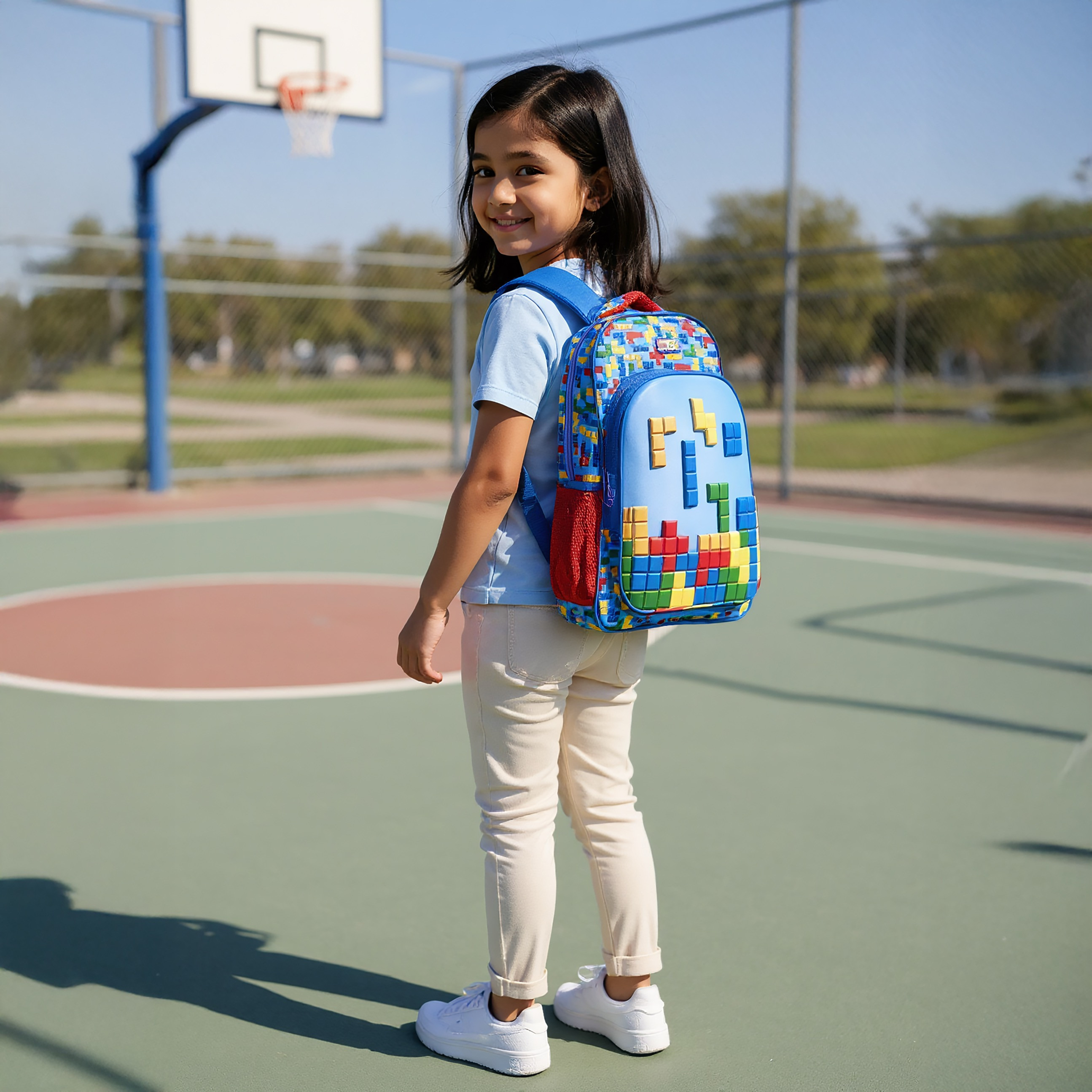 MUST 5-Piece Tetris Print 16-inch Backpack Set - 43x30x13 cms-school-bagsandbackpacks-sets-image-3