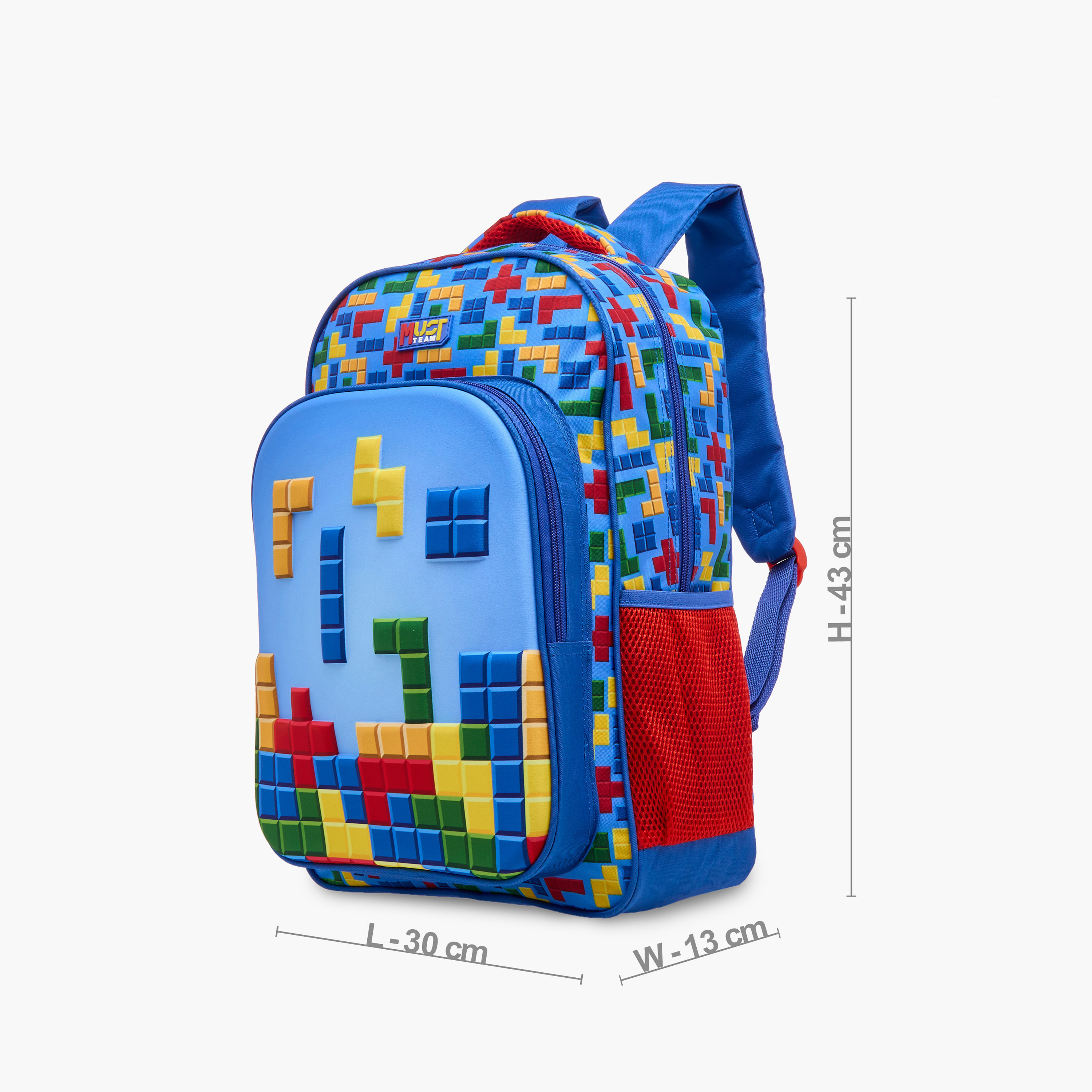 MUST 5-Piece Tetris Print 16-inch Backpack Set - 43x30x13 cms-school-bagsandbackpacks-sets-image-5