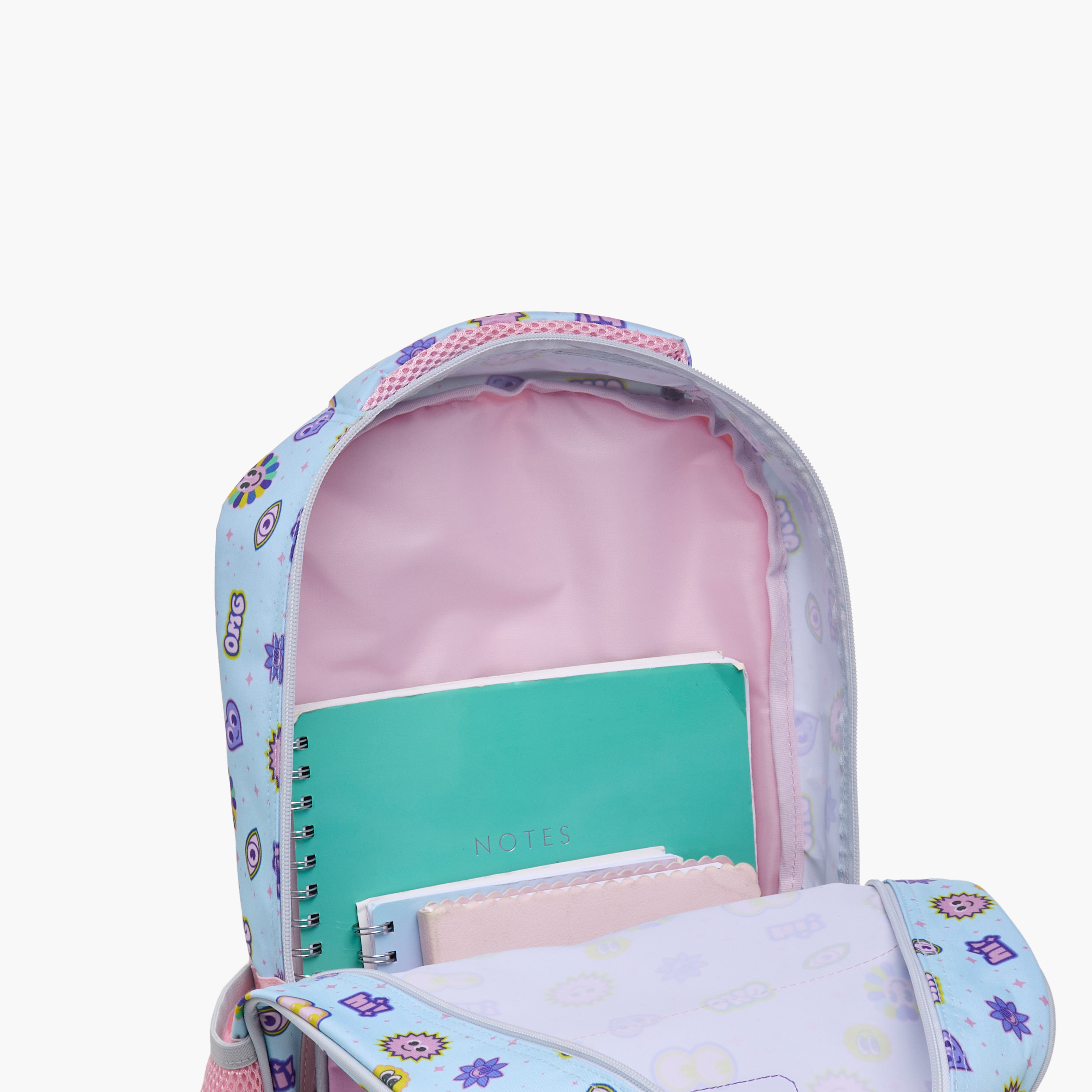 مجموعة شنطة ظهر ترولي 16 بوصة 5 قطع بطبعات من موست - 43x30x13 سم-school-bagsandbackpacks-trolleybags-image-11