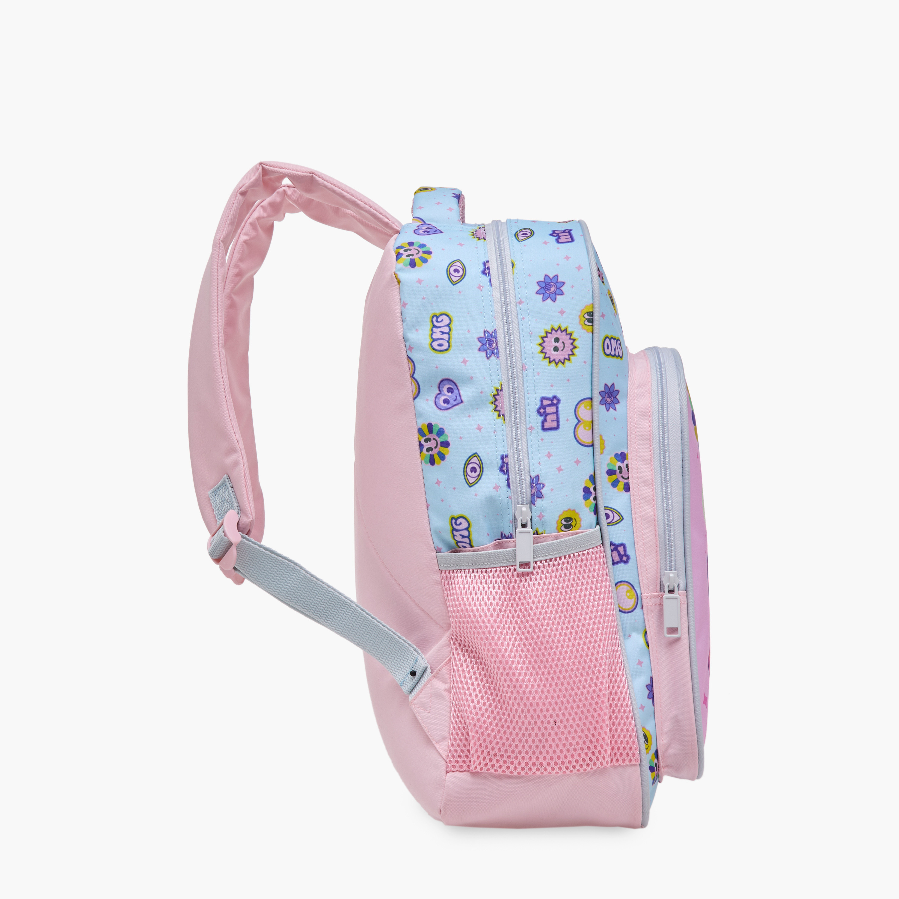 مجموعة شنطة ظهر ترولي 16 بوصة 5 قطع بطبعات من موست - 43x30x13 سم-school-bagsandbackpacks-trolleybags-image-4