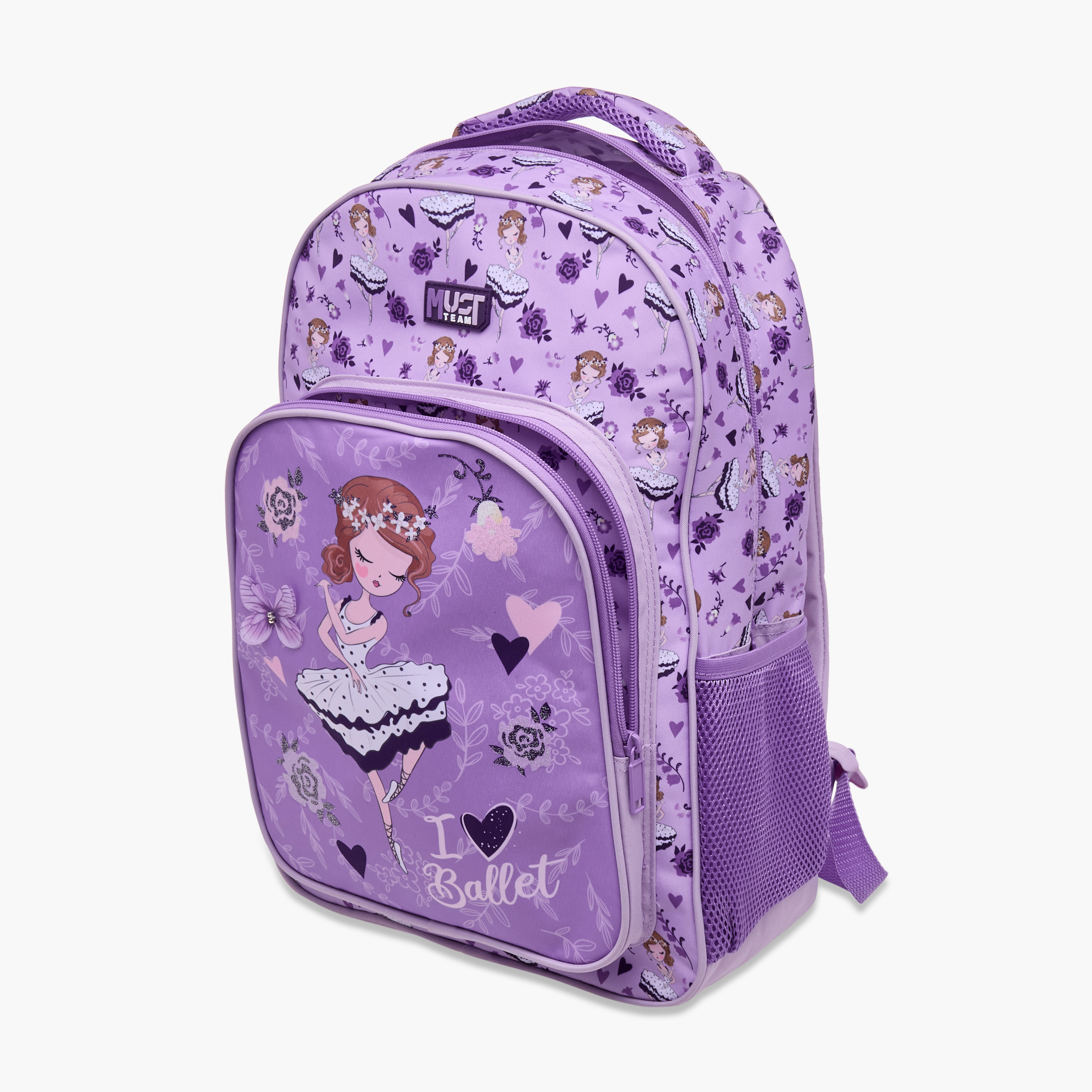 MUST 5-Piece Ballet Print 16-inch Trolley Backpack Set - 43x30x13 cms-school-bagsandbackpacks-sets-image-10