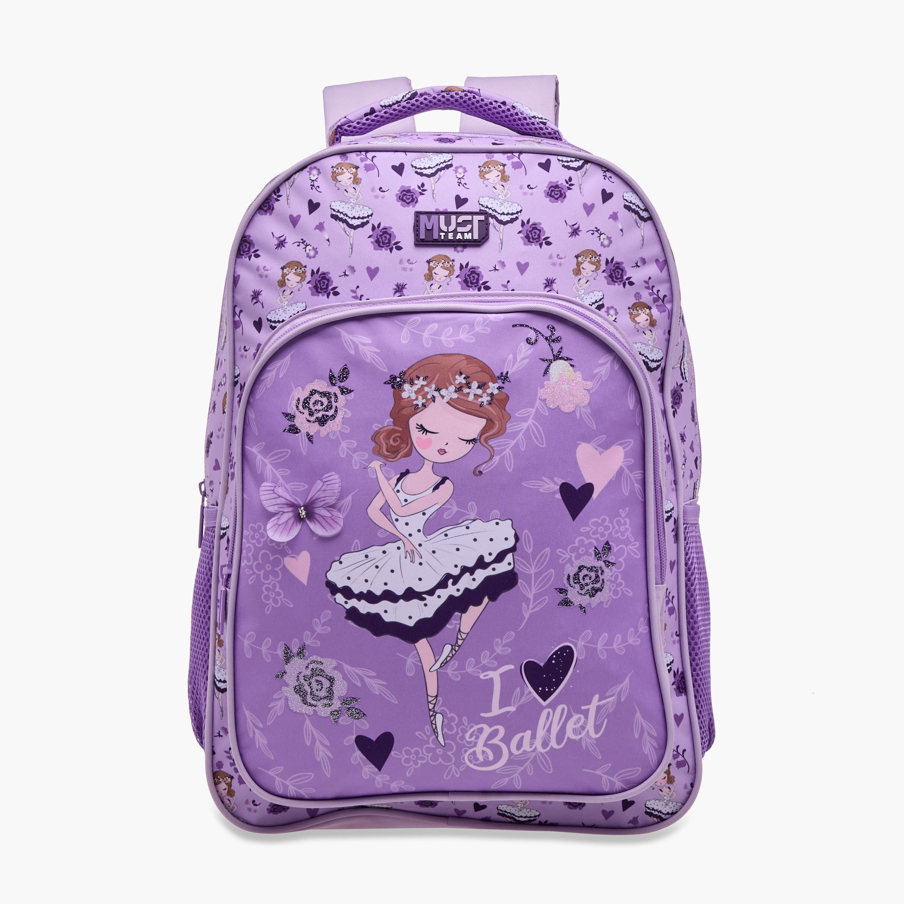 MUST 5-Piece Ballet Print 16-inch Trolley Backpack Set - 43x30x13 cms-school-bagsandbackpacks-sets-image-2