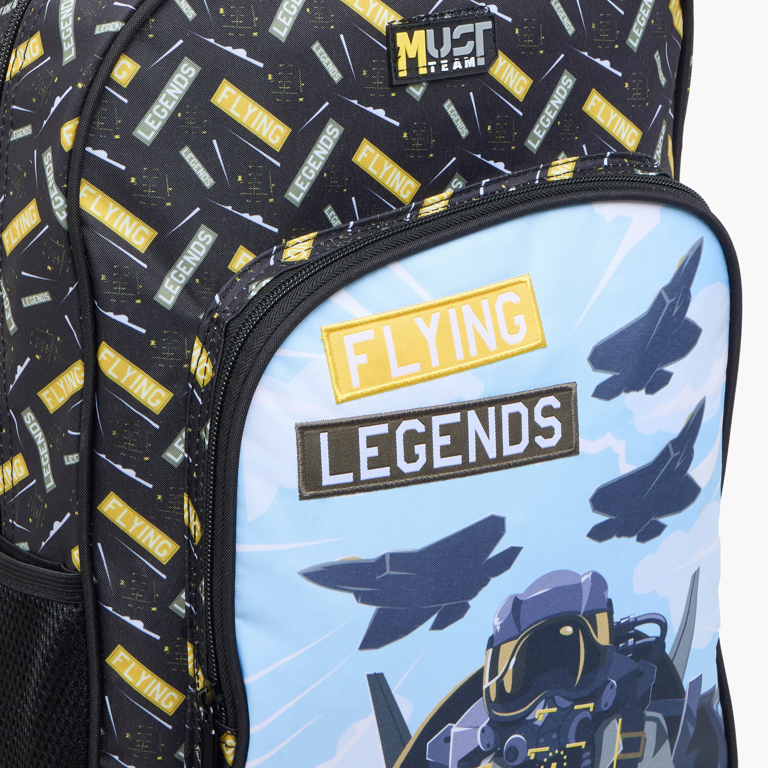 MUST 5-Piece Flying Legends Print 16-inch Trolley Backpack Set - 43x30x13 cms-school-bagsandbackpacks-trolleybags-image-12
