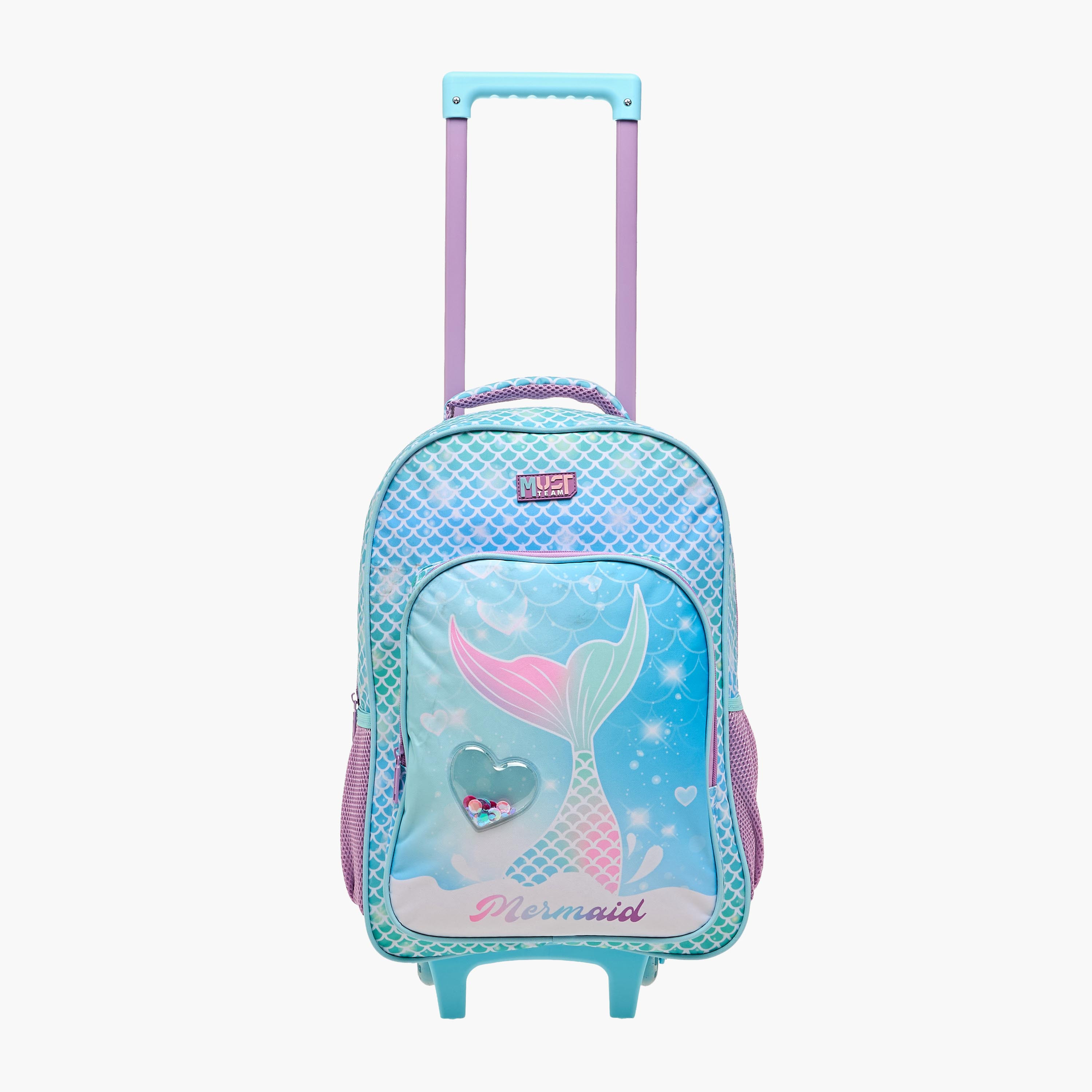 MUST Mermaid 5-Piece School Trolley Bag Set for Girls 5-8 Years with Lunch Bag and Pencil Pouch -promo_LS20_OMN-image-3