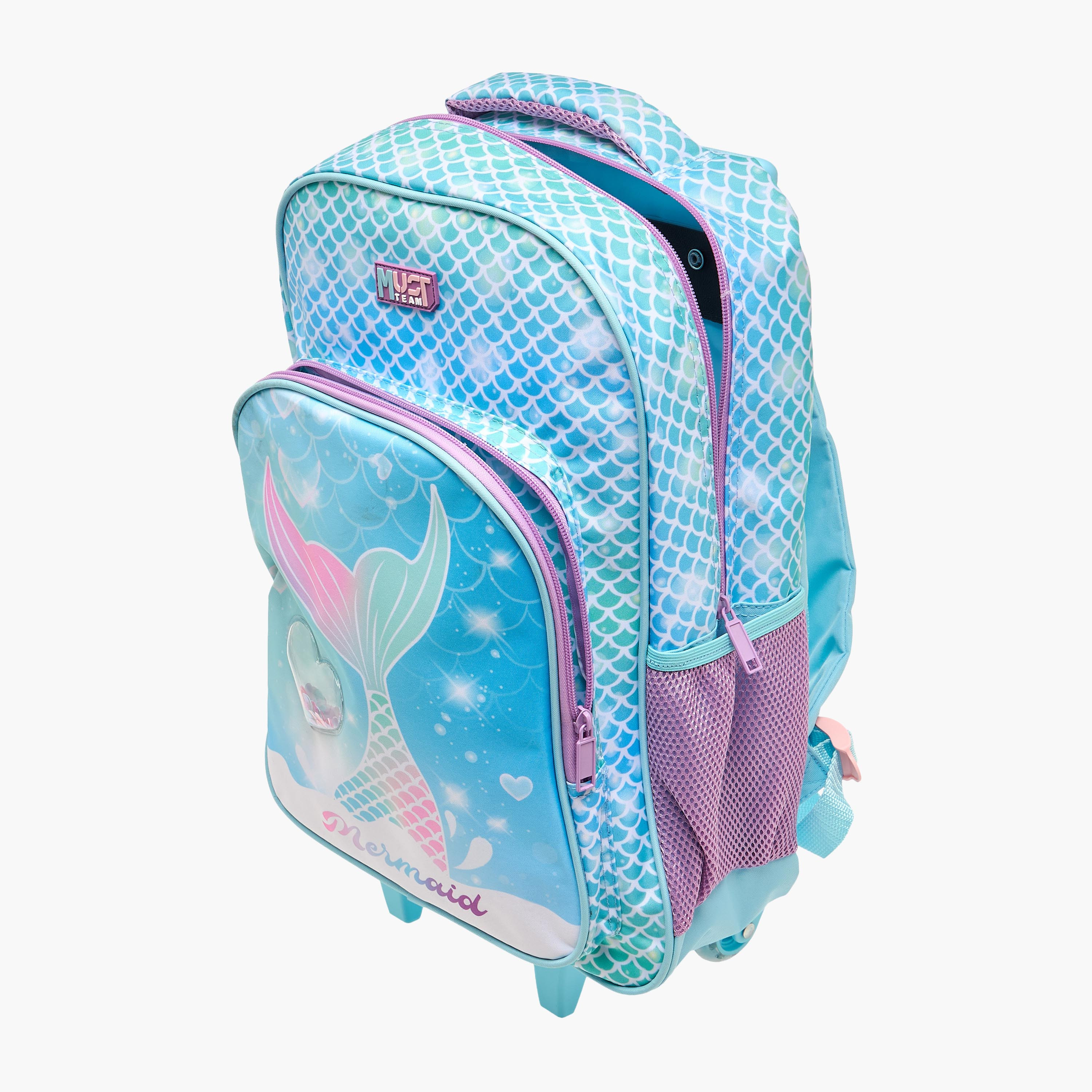 MUST Mermaid 5-Piece School Trolley Bag Set for Girls 5-8 Years with Lunch Bag and Pencil Pouch -promo_LS20_OMN-image-8