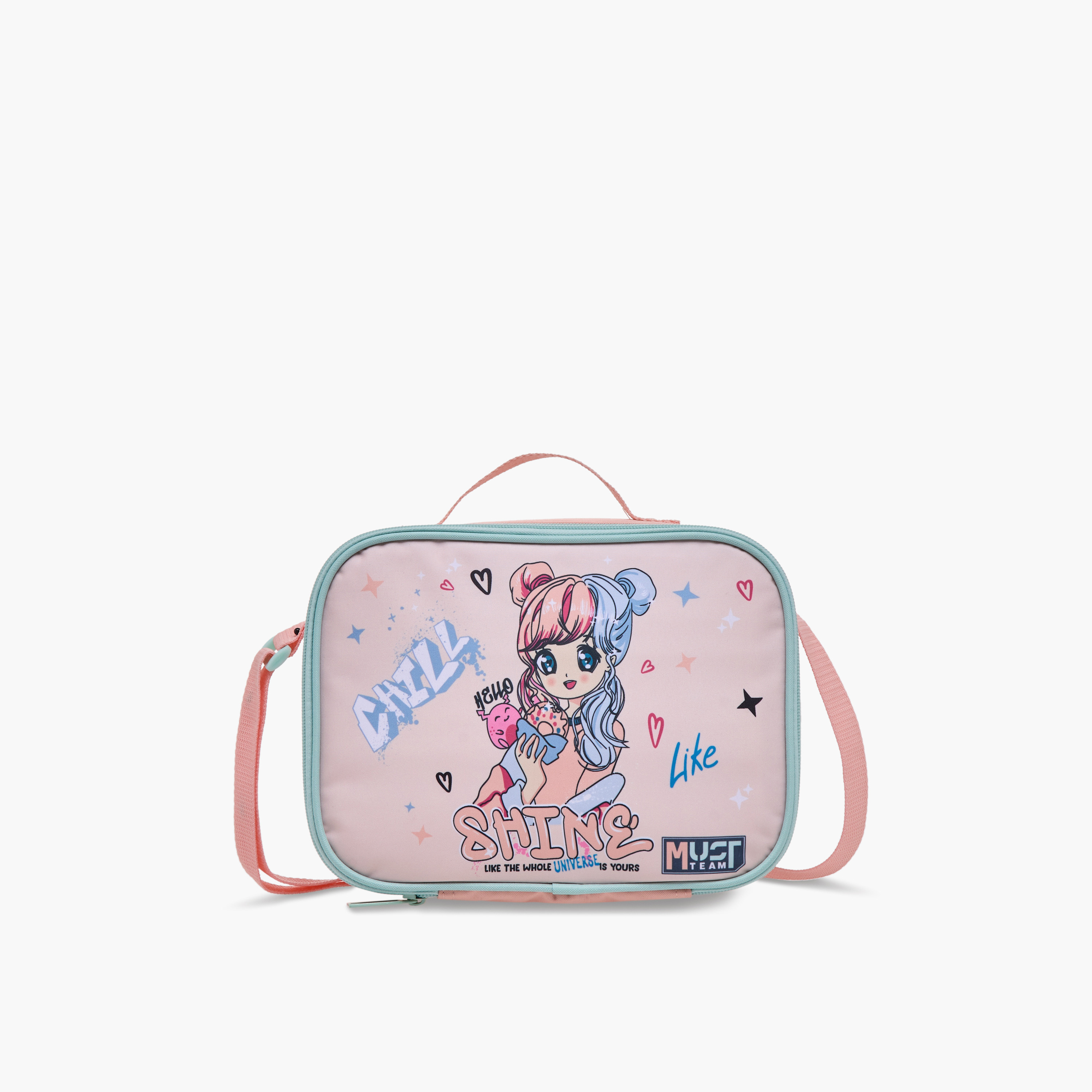 طقم شنطة ترولي مدرسية 5 قطع للبنات 5-8 سنوات مع شنطة غداء ومقلمة بطبعات من ماست-school-bagsandbackpacks-trolleybags-image-18
