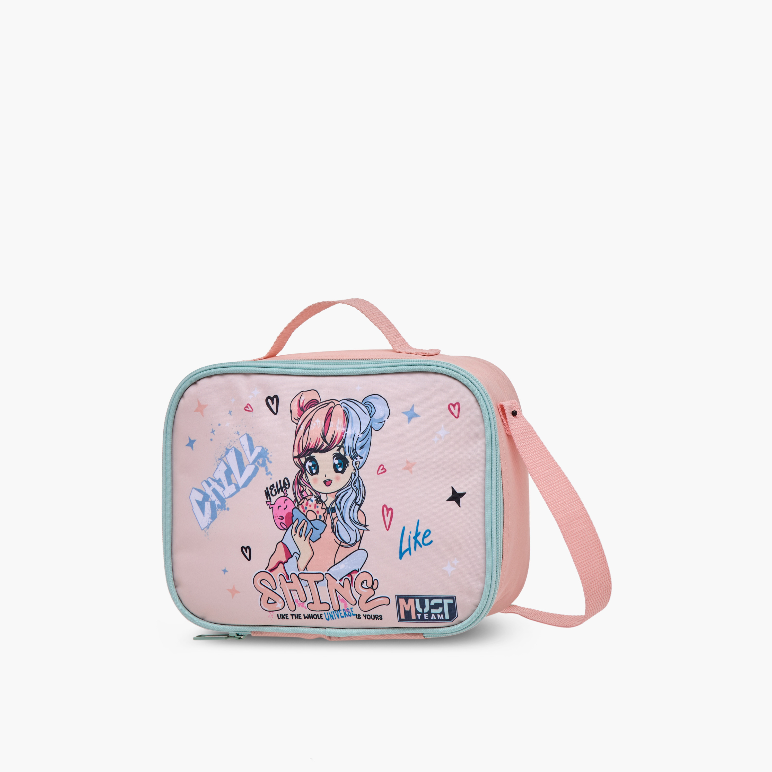 طقم شنطة ترولي مدرسية 5 قطع للبنات 5-8 سنوات مع شنطة غداء ومقلمة بطبعات من ماست-school-bagsandbackpacks-trolleybags-image-19