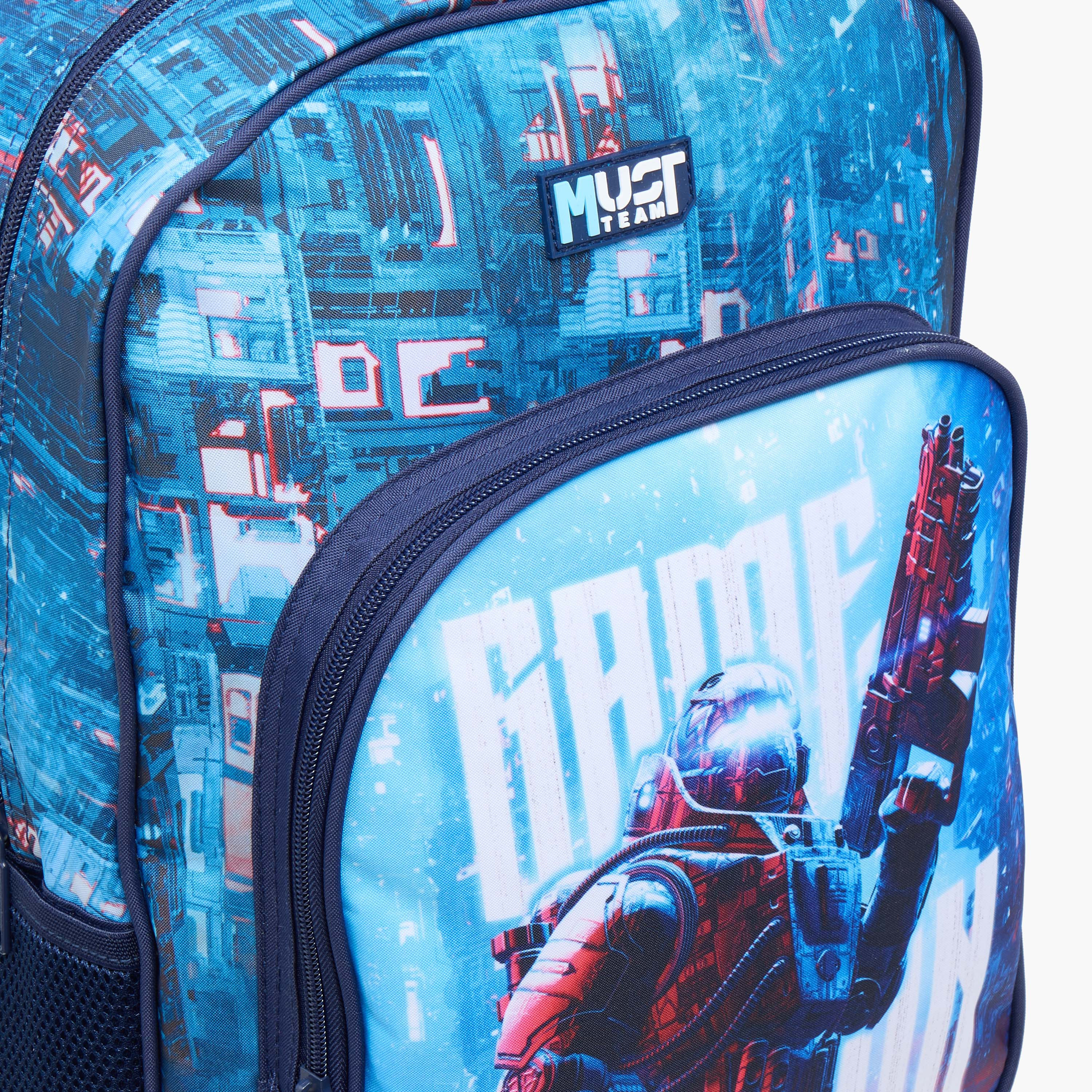 MUST 3-Piece Game Print 16-inch Trolley Backpack Set - 43x30x13 cms-school-bagsandbackpacks-trolleybags-image-12