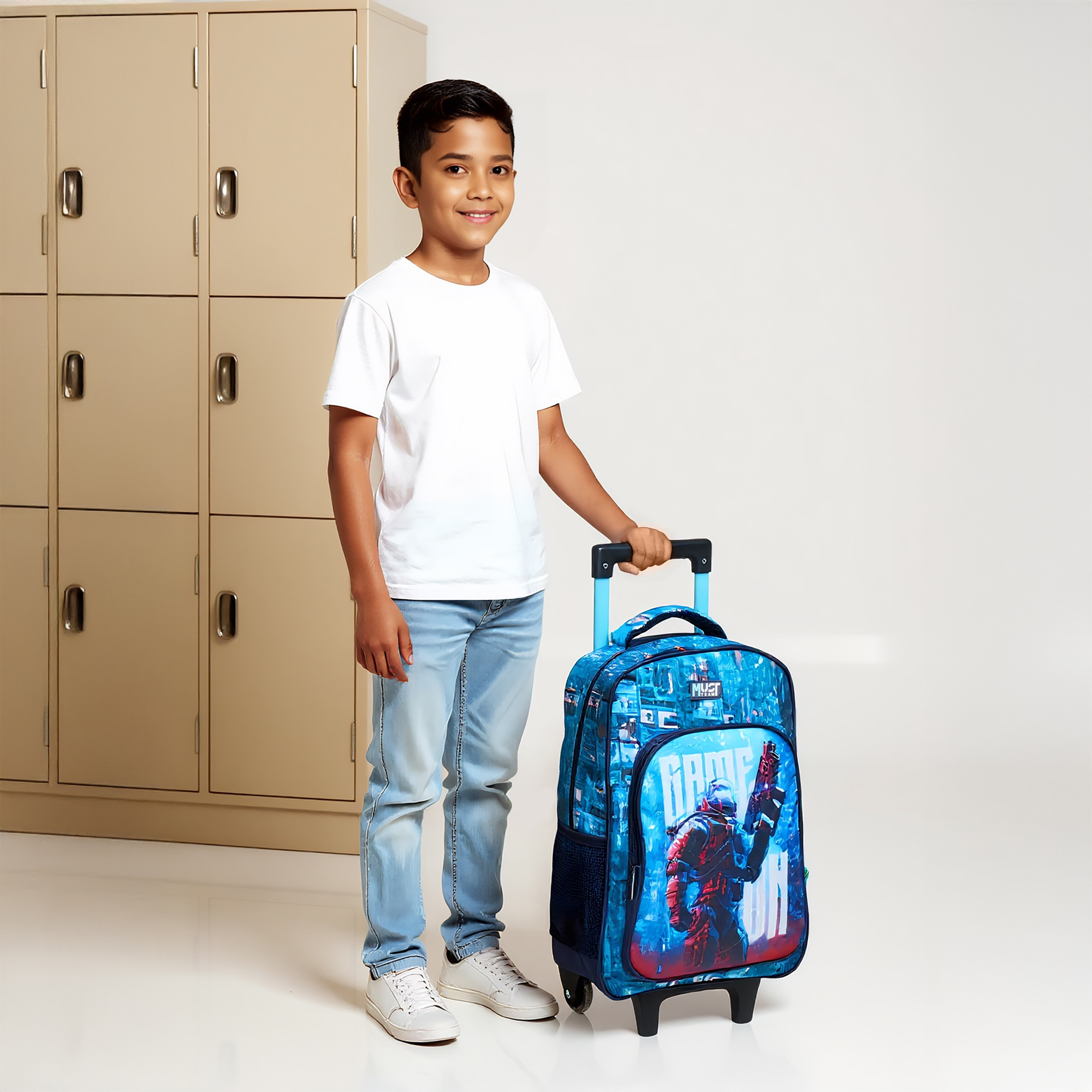 MUST 3-Piece Game Print 16-inch Trolley Backpack Set - 43x30x13 cms-school-bagsandbackpacks-trolleybags-image-3