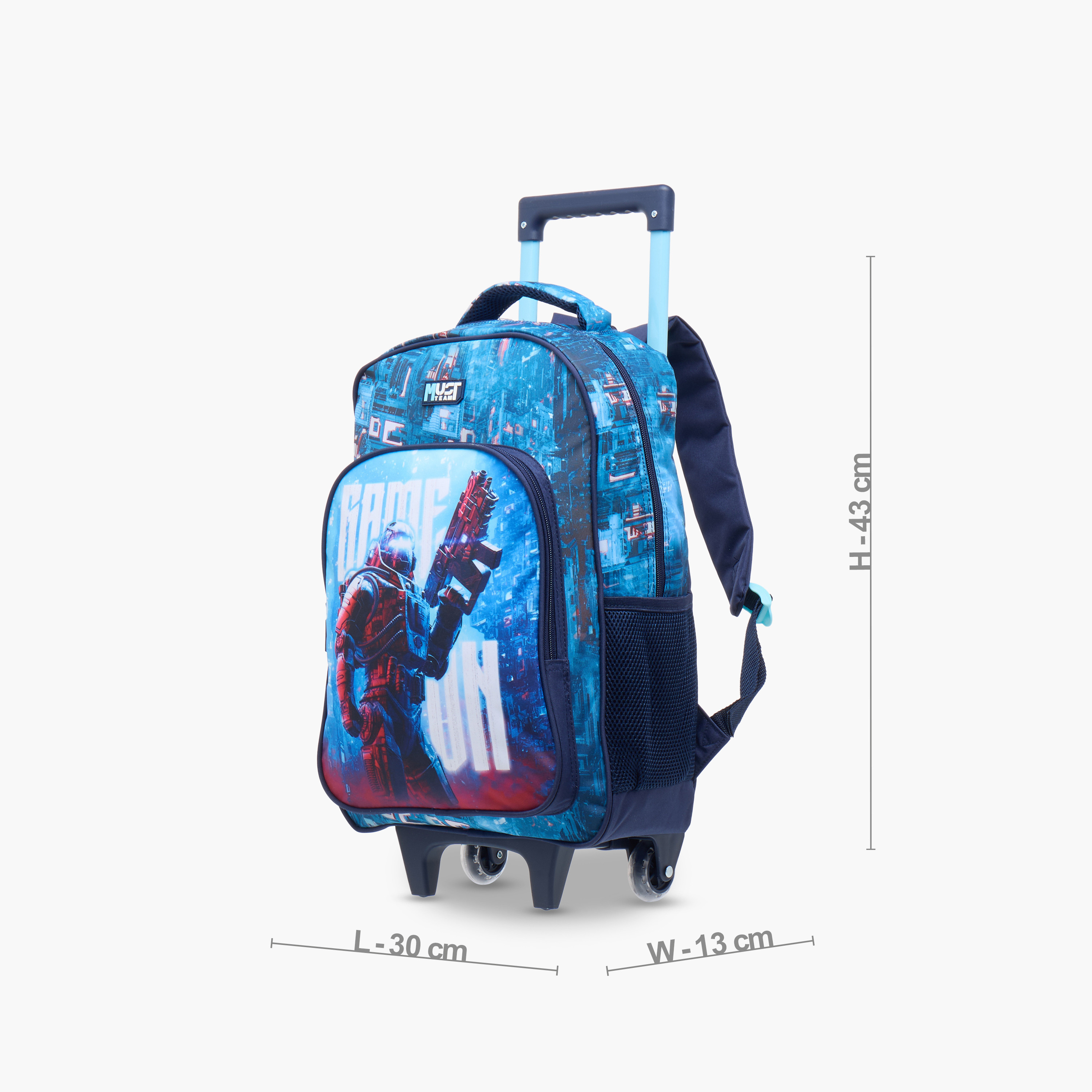 MUST 3-Piece Game Print 16-inch Trolley Backpack Set - 43x30x13 cms-school-bagsandbackpacks-trolleybags-image-5