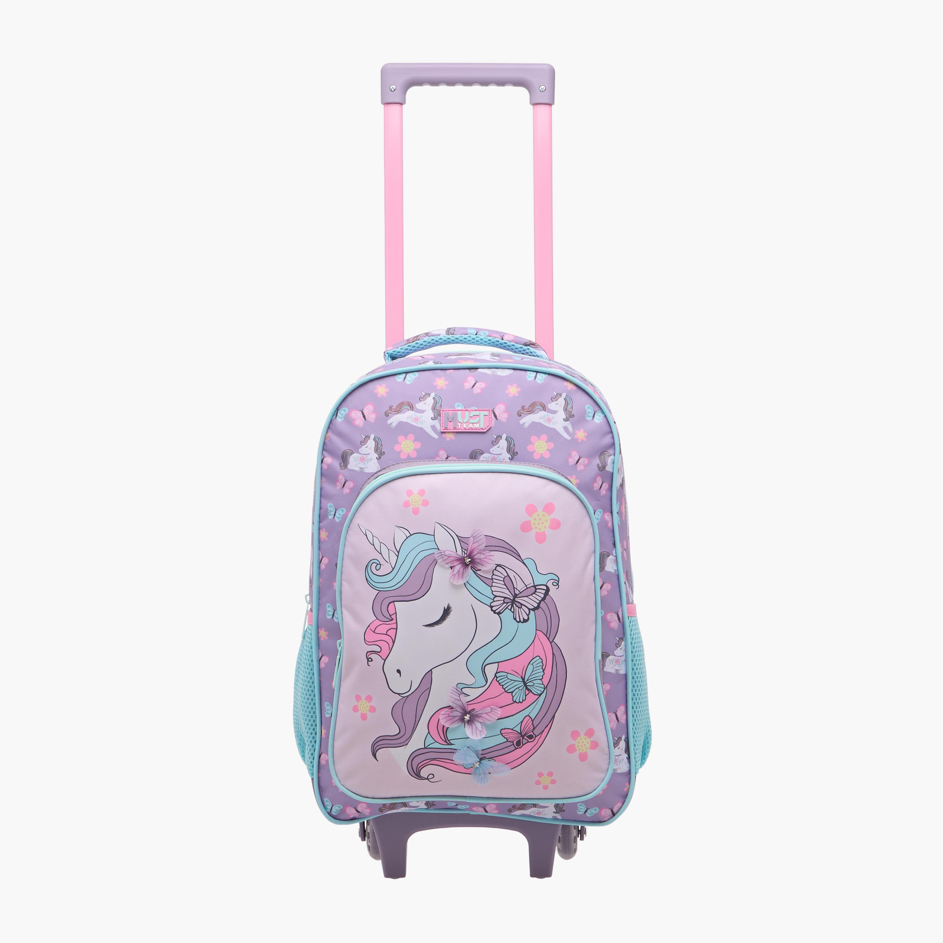 MUST Unicorn 3-Piece School Trolley Bag Set for Girls 5-8 Years with Lunch Bag and Pencil Pouch -promo_LS20_OMN-image-3