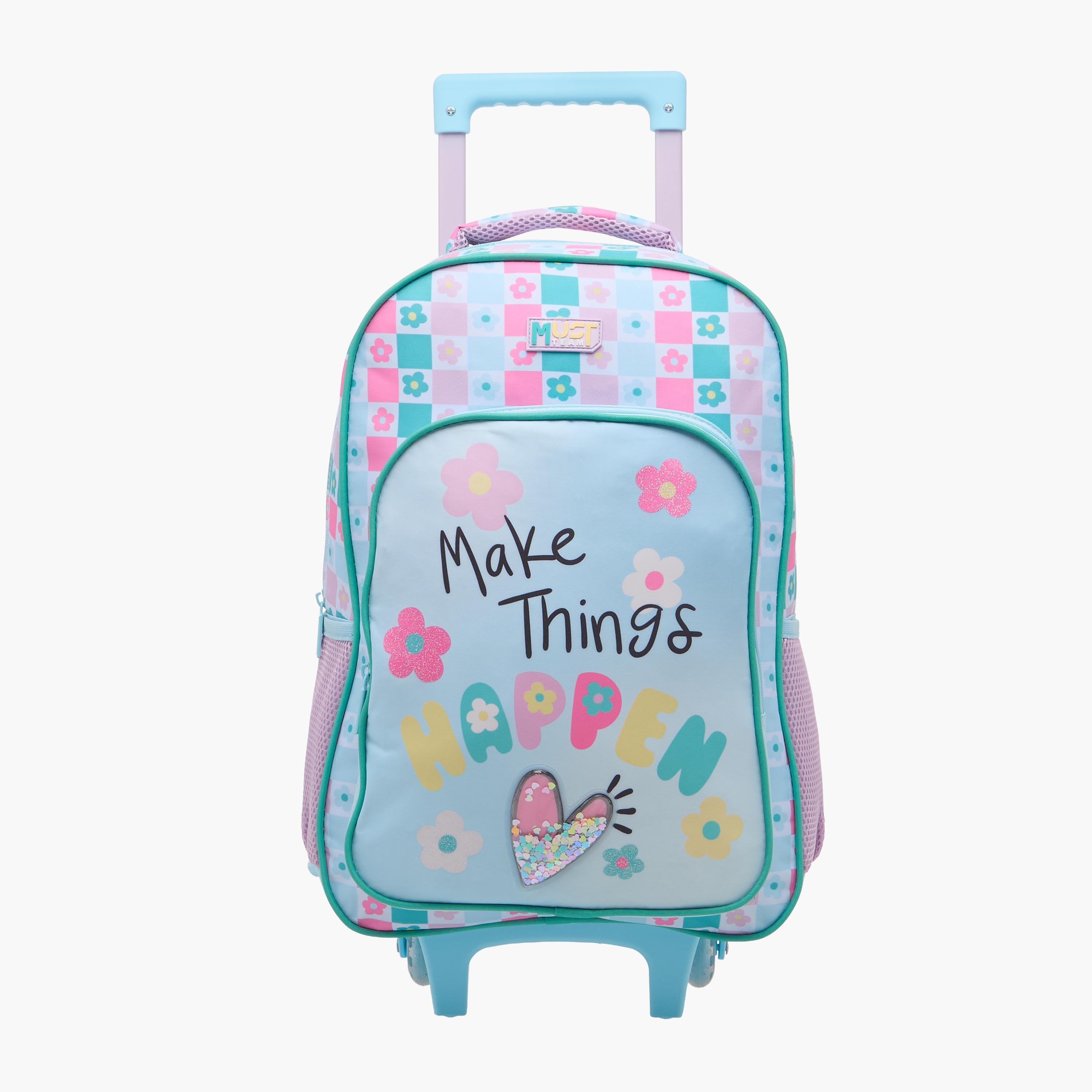 MUST Shapes 3-Piece School Trolley Bag Set for Girls 5-8 Years with Lunch Bag and Pencil Pouch -promo_LS20_OMN-image-2