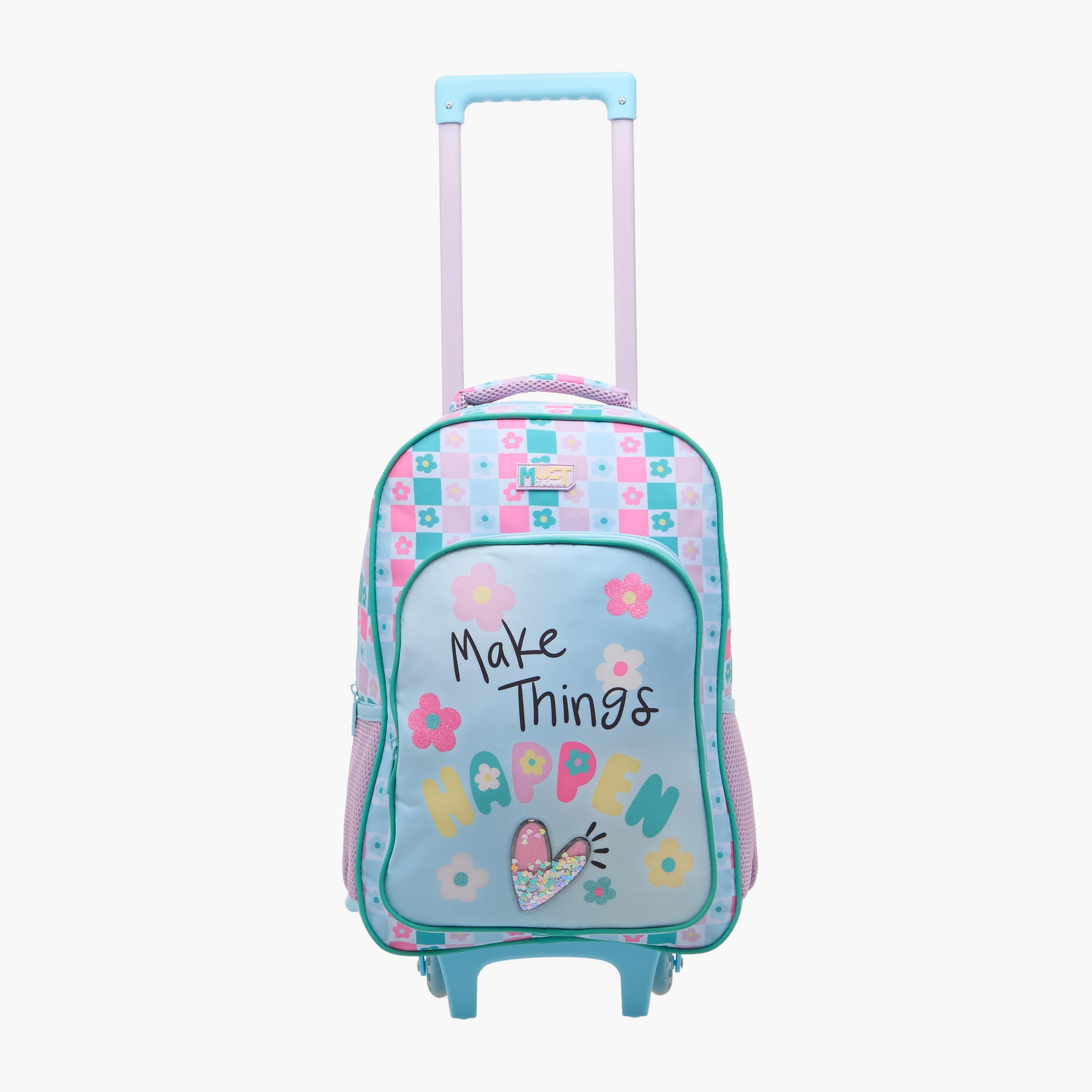 MUST Shapes 3-Piece School Trolley Bag Set for Girls 5-8 Years with Lunch Bag and Pencil Pouch -promo_LS20_OMN-image-3