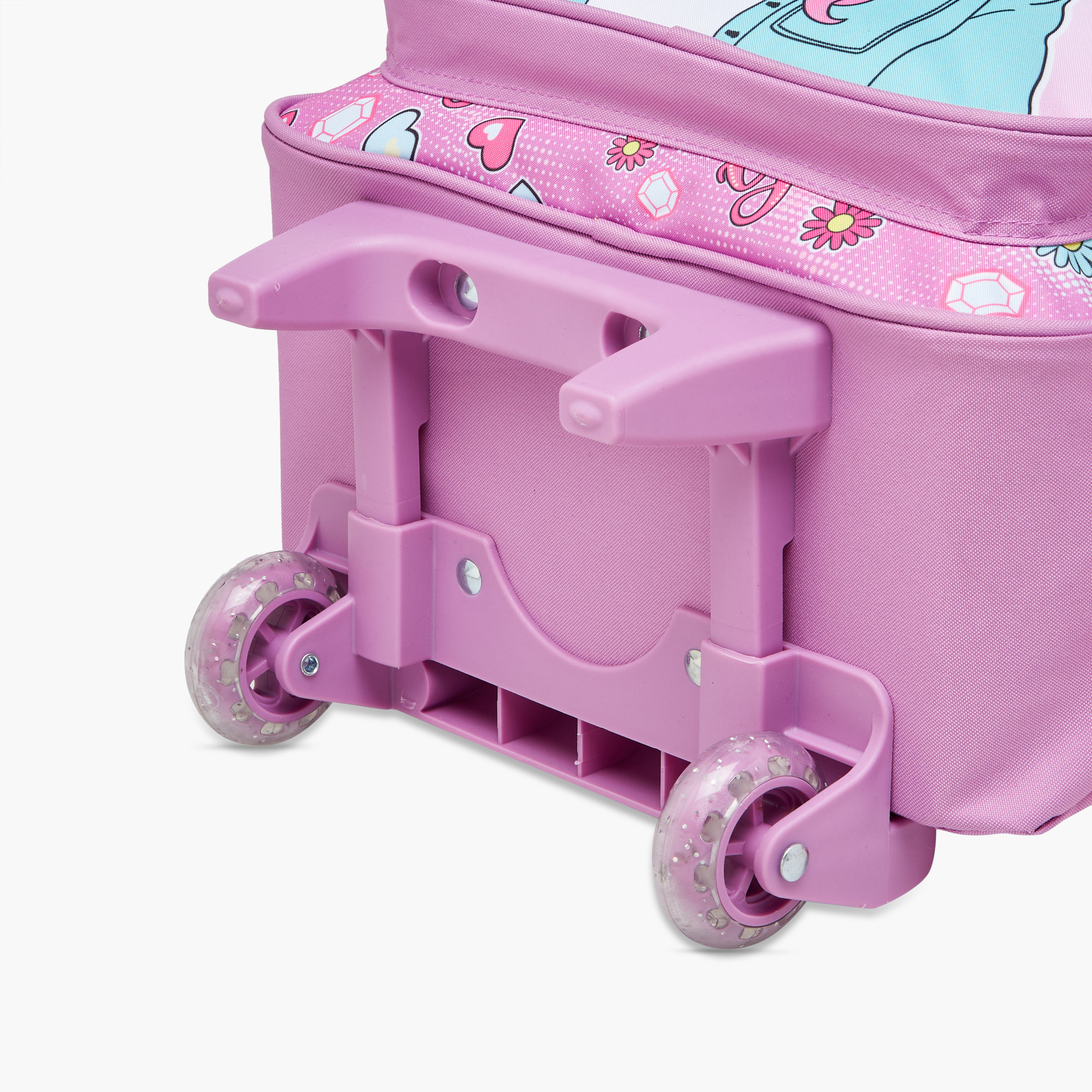 طقم شنطة ترولي مدرسية 3 قطع للبنات 5-8 سنوات مع شنطة غداء ومقلمة بطبعات من ماست-school-bagsandbackpacks-trolleybags-image-11