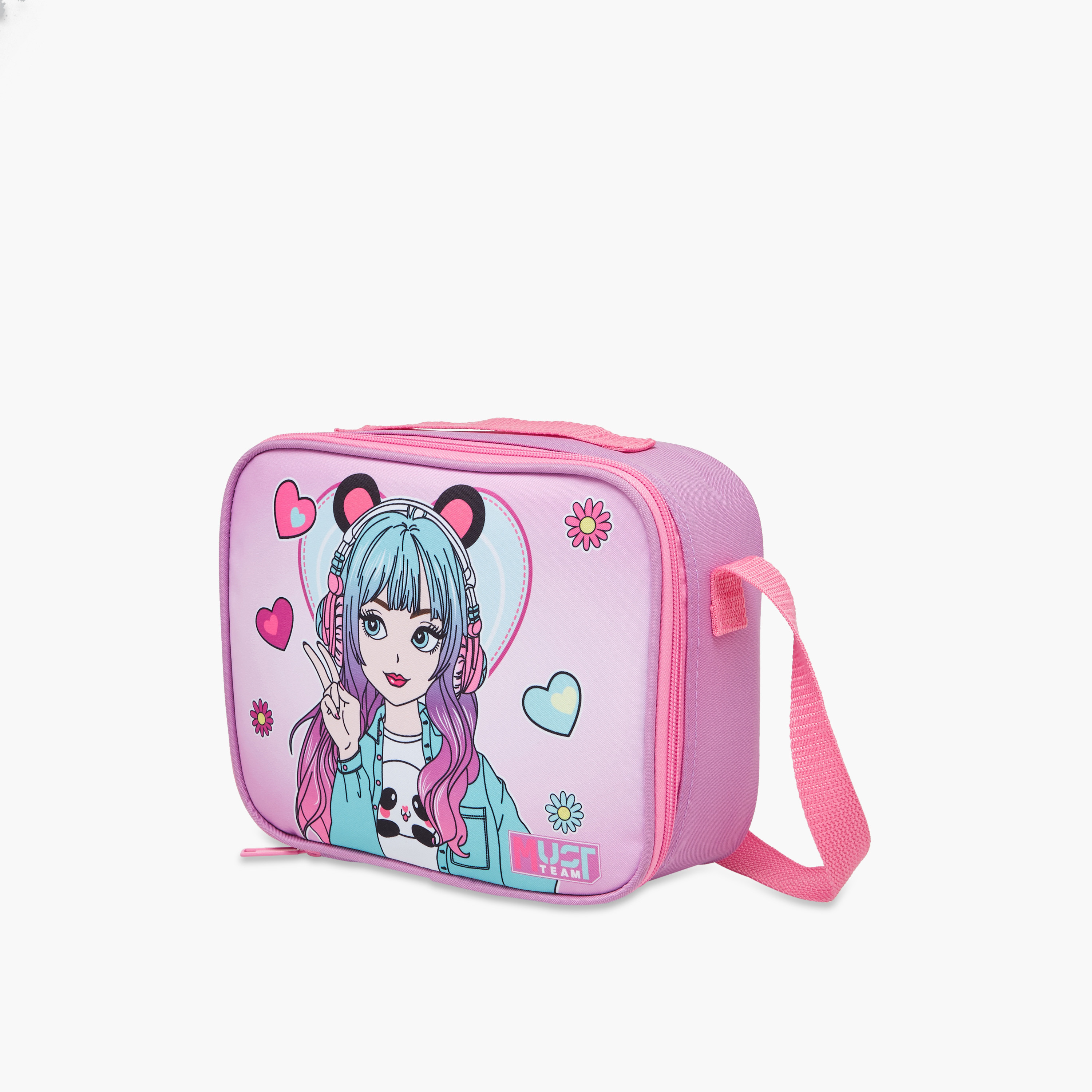 طقم شنطة ترولي مدرسية 3 قطع للبنات 5-8 سنوات مع شنطة غداء ومقلمة بطبعات من ماست-school-bagsandbackpacks-trolleybags-image-15