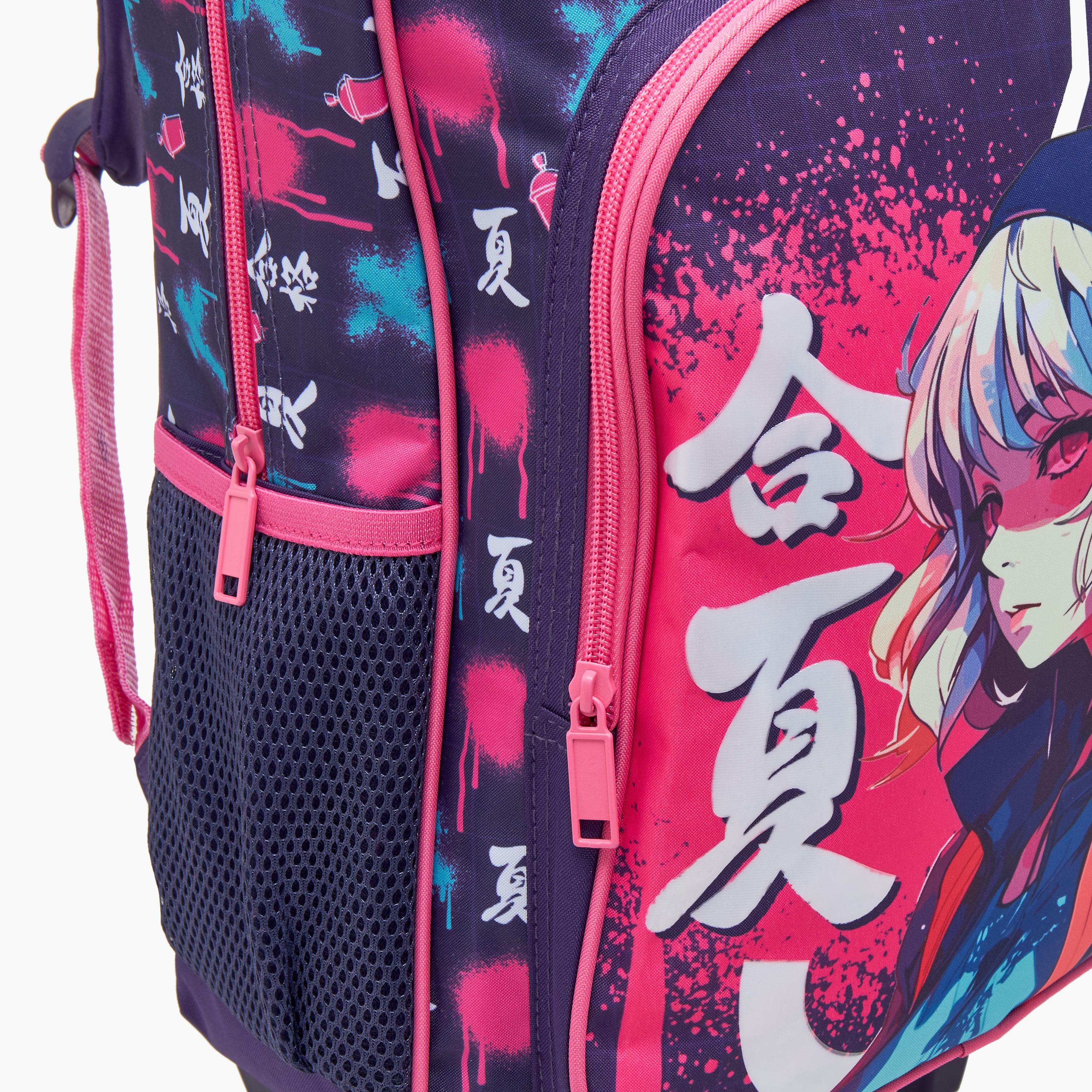 MUST Printed 3-Piece School Trolley Bag Set for Girls 5-8 Years with Lunch Bag and Pencil Pouch -promo_LS20_OMN-image-10