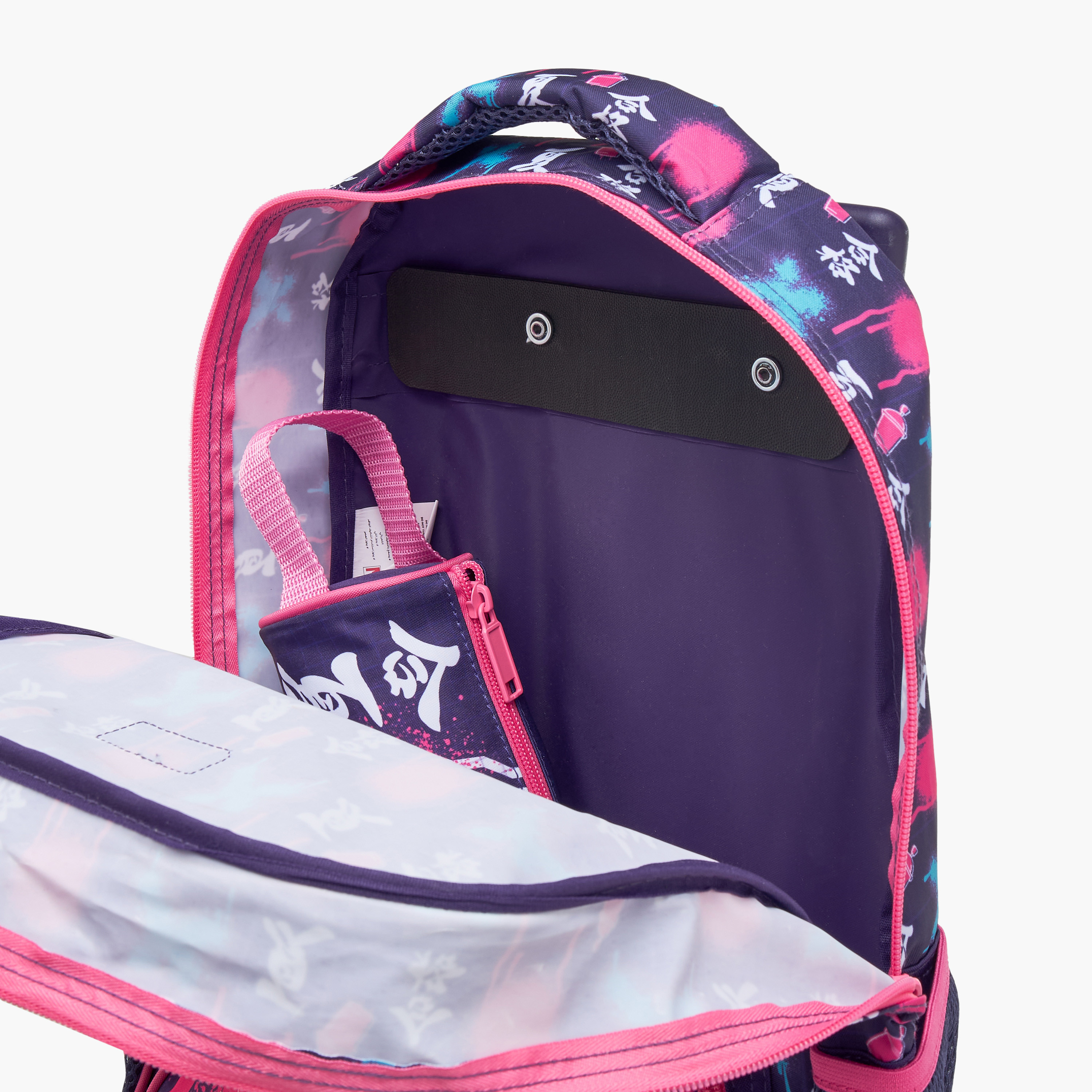 MUST Printed 3-Piece School Trolley Bag Set for Girls 5-8 Years with Lunch Bag and Pencil Pouch -promo_LS20_OMN-image-15