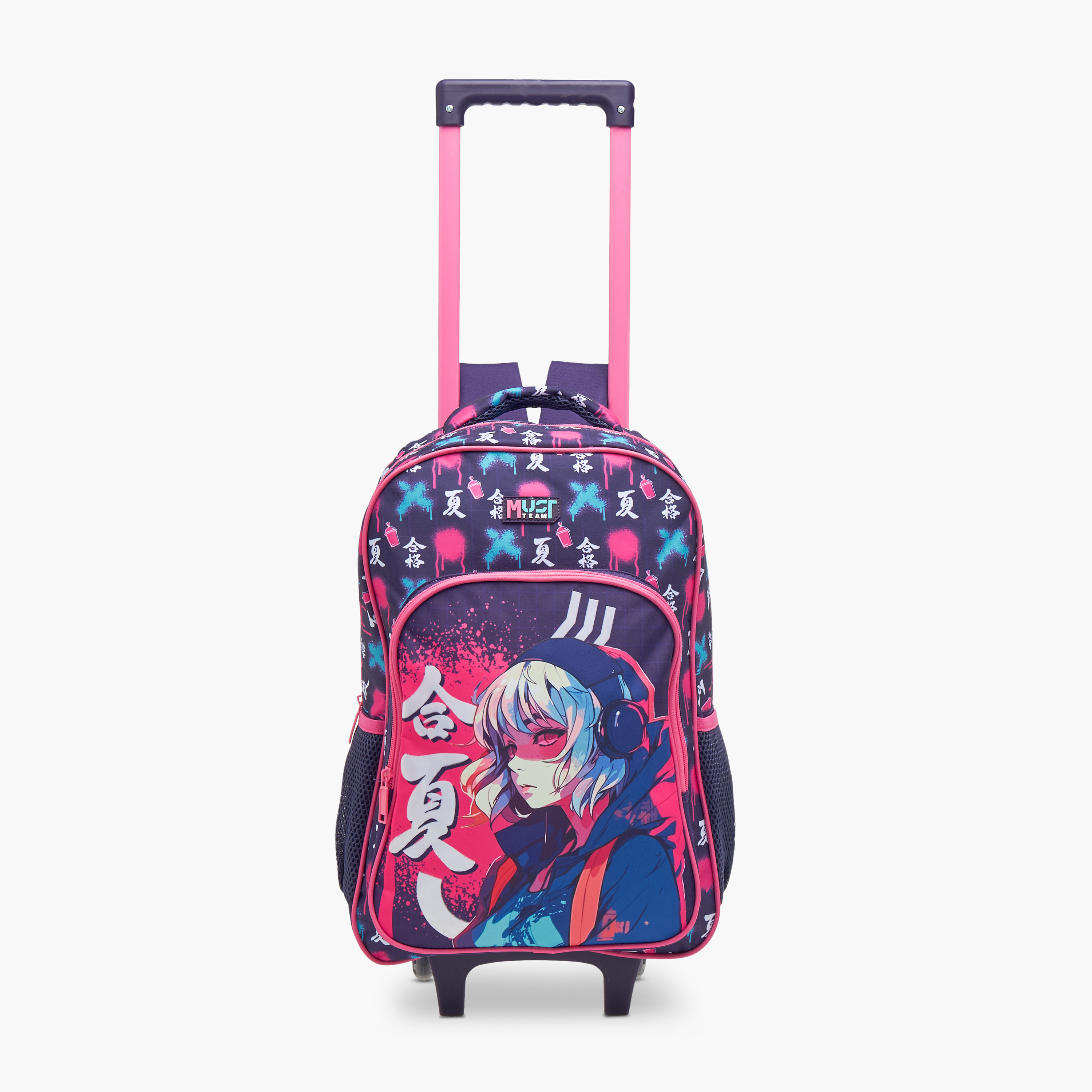 MUST Printed 3-Piece School Trolley Bag Set for Girls 5-8 Years with Lunch Bag and Pencil Pouch -promo_LS20_OMN-image-8