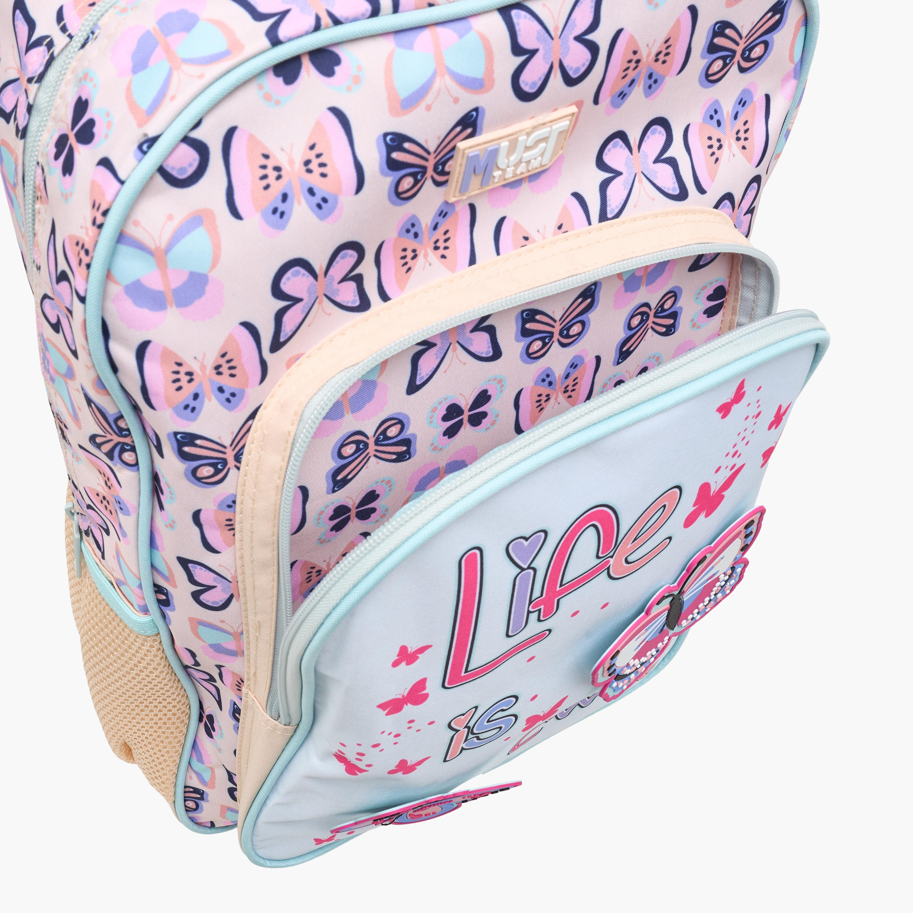 MUST Butterfly 3-Piece School Trolley Bag Set for Girls 5-8 Years with Lunch Bag and Pencil Pouch -promo_LS20_OMN-image-8