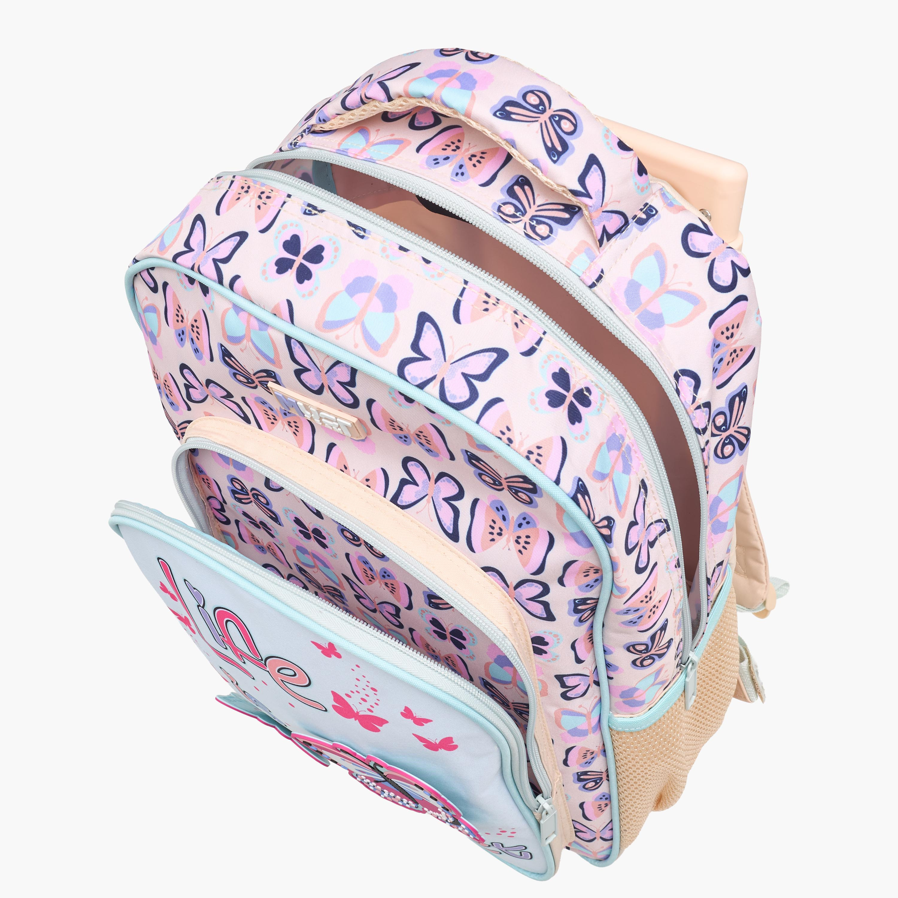 MUST Butterfly 3-Piece School Trolley Bag Set for Girls 5-8 Years with Lunch Bag and Pencil Pouch -promo_LS20_OMN-image-9