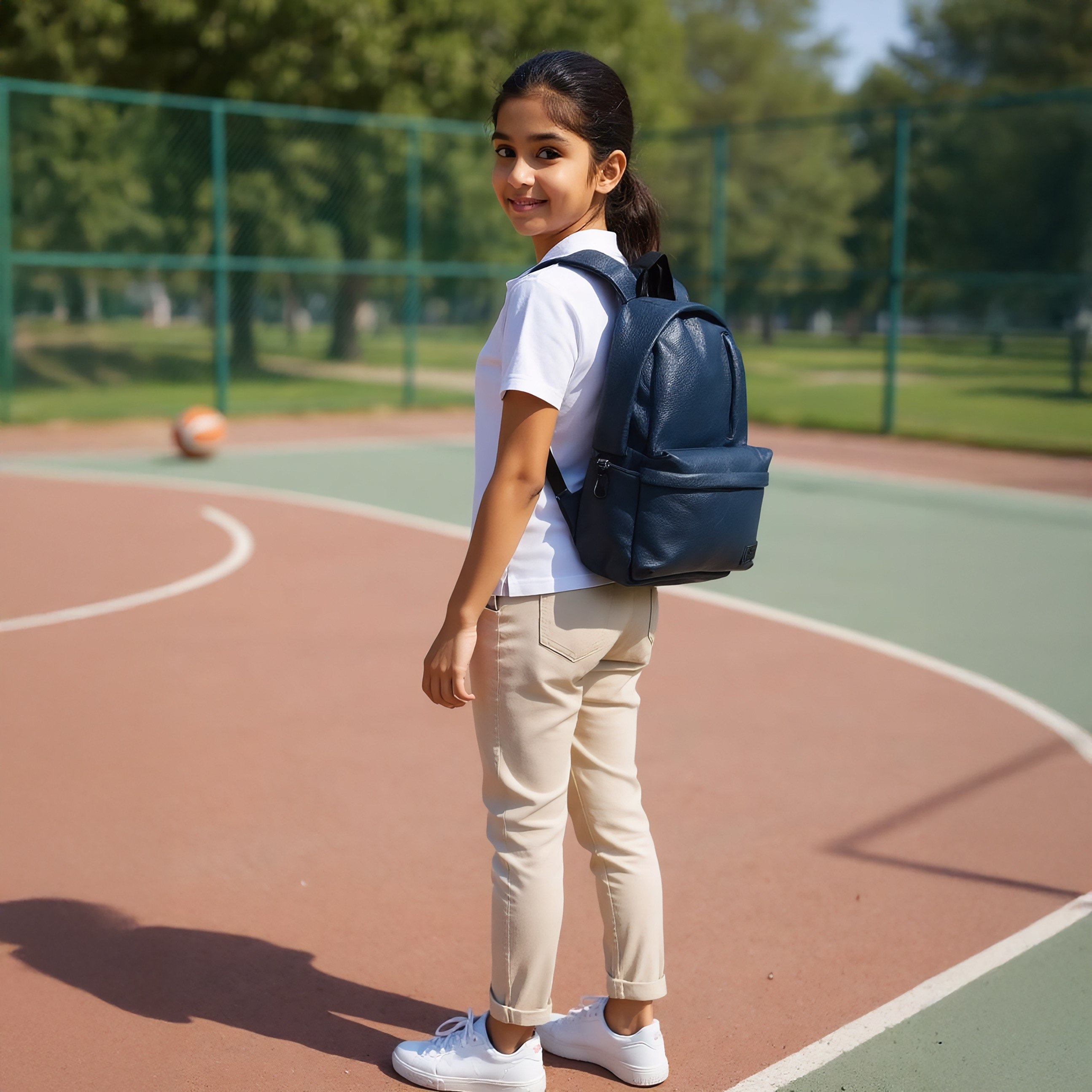 MUST Textured Backpack with Adjustable Shoulder Straps and Zip Closure - 32x17x42 cms-promo_LS20_OMN-image-2