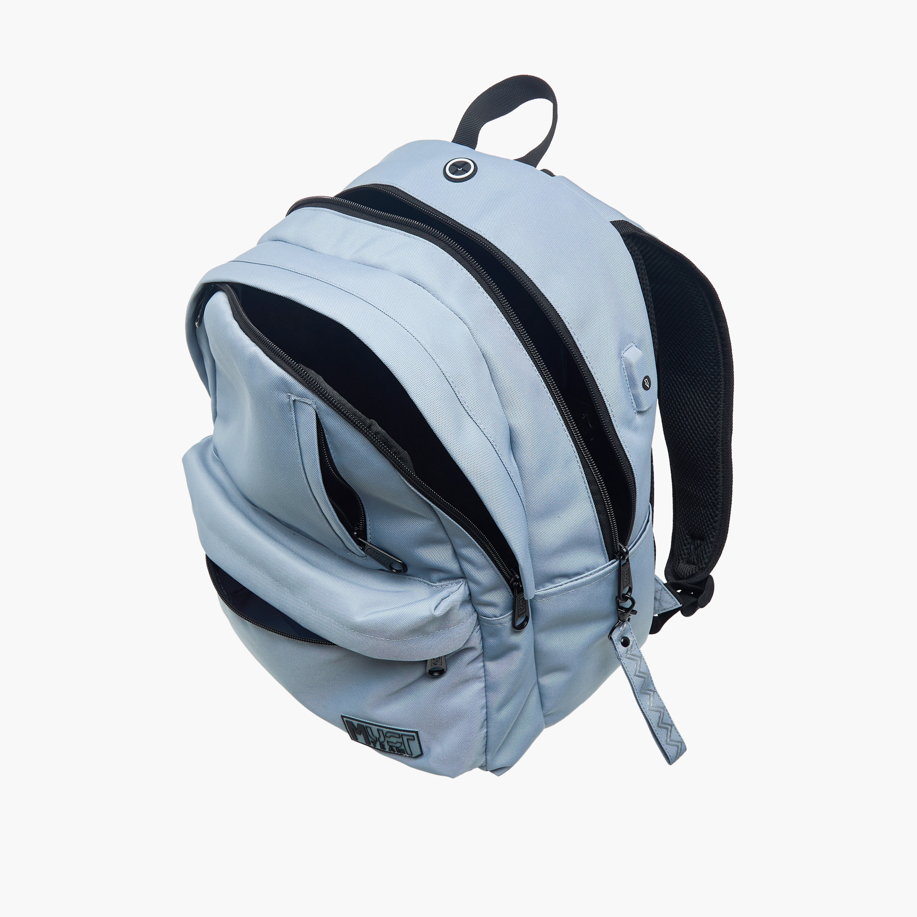 MUST Logo Applique Backpack with Adjustable Straps and Zip Closure - 32x19x42 cms-school-bagsandbackpacks-backpacks-image-12