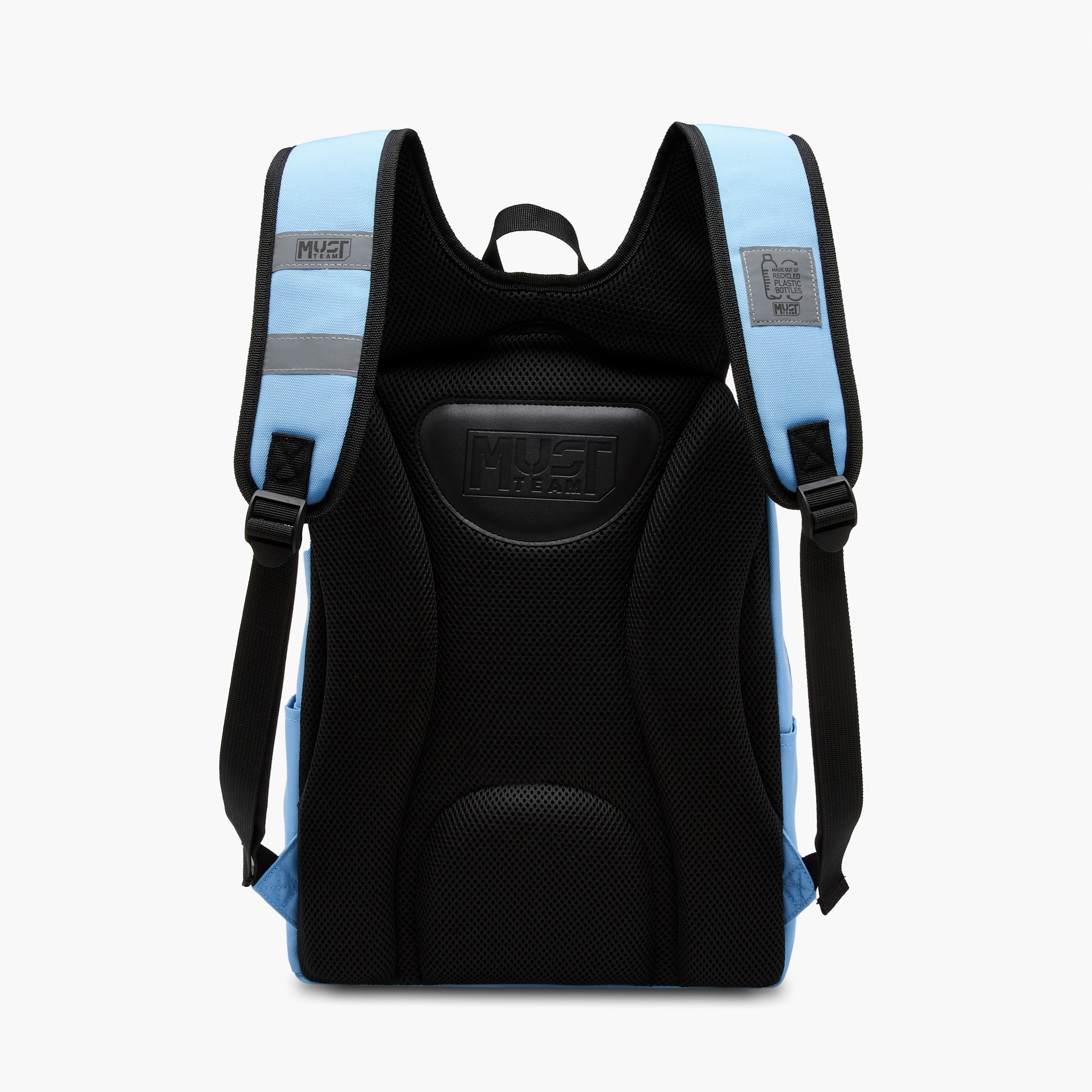 MUST Logo Applique Backpack with Zip Closure and Laptop Compartment - 32x19x42 cms-school-bagsandbackpacks-backpacks-image-7