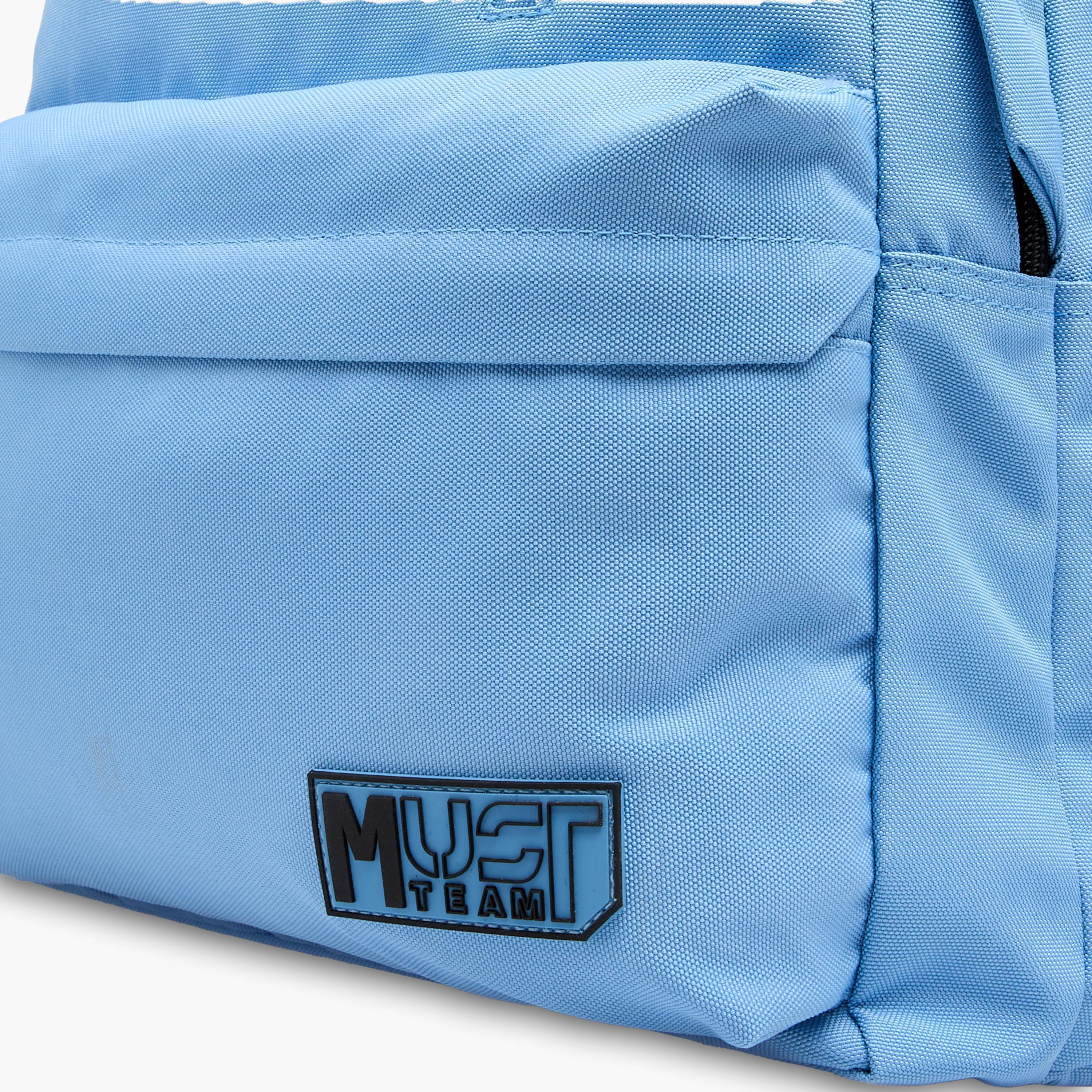 MUST Logo Applique Backpack with Zip Closure and Laptop Compartment - 32x19x42 cms-school-bagsandbackpacks-backpacks-image-10